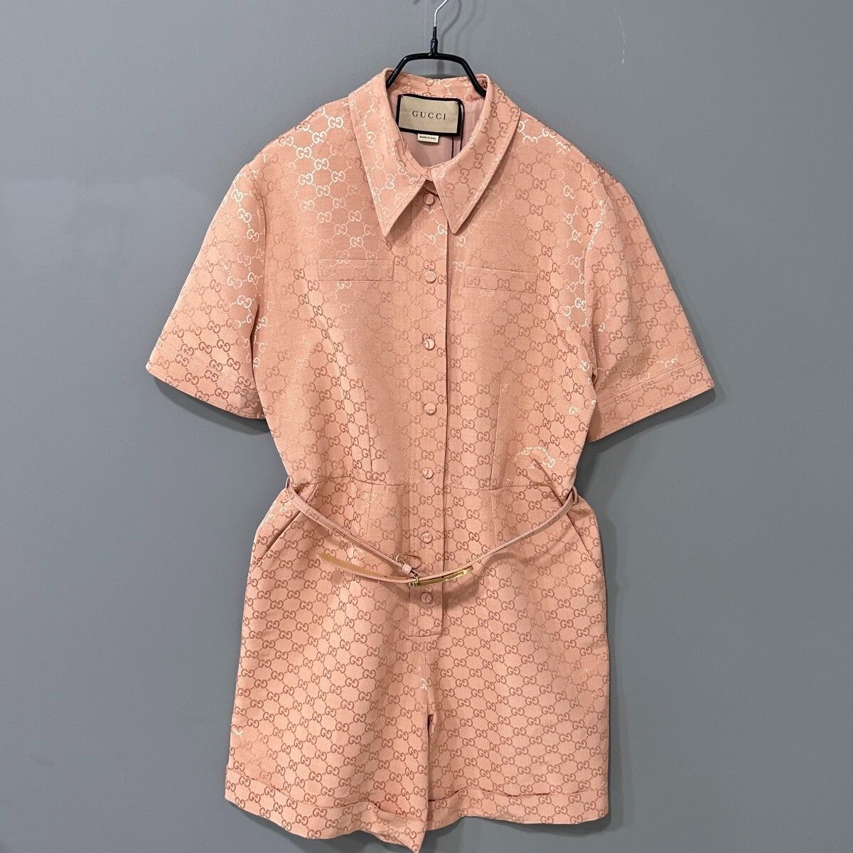 Gucci Gucci Pink GG Monogram Jumpsuit Size 42" / US 20 - 1 Thumbnail