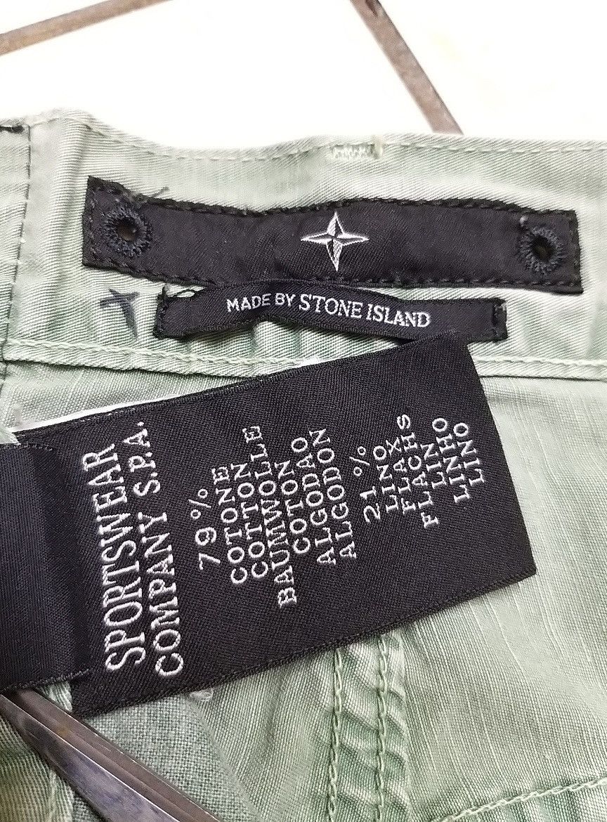 Stone Island VINTAGE STONE ISLAND S.I DISTRESSED COTON PANT Size US 31 - 19 Thumbnail