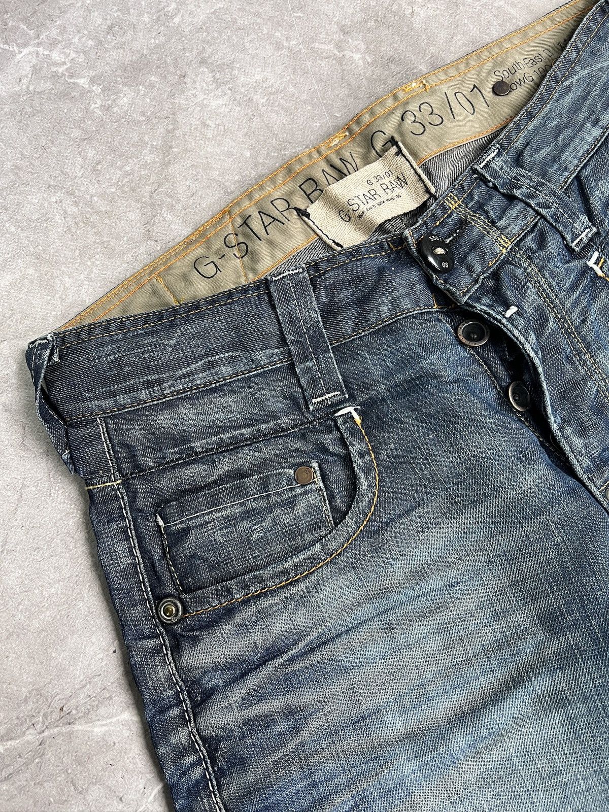 G-Star G star Raw regular boot cut rap jeans pants y2k Size US 31 - 4 Thumbnail