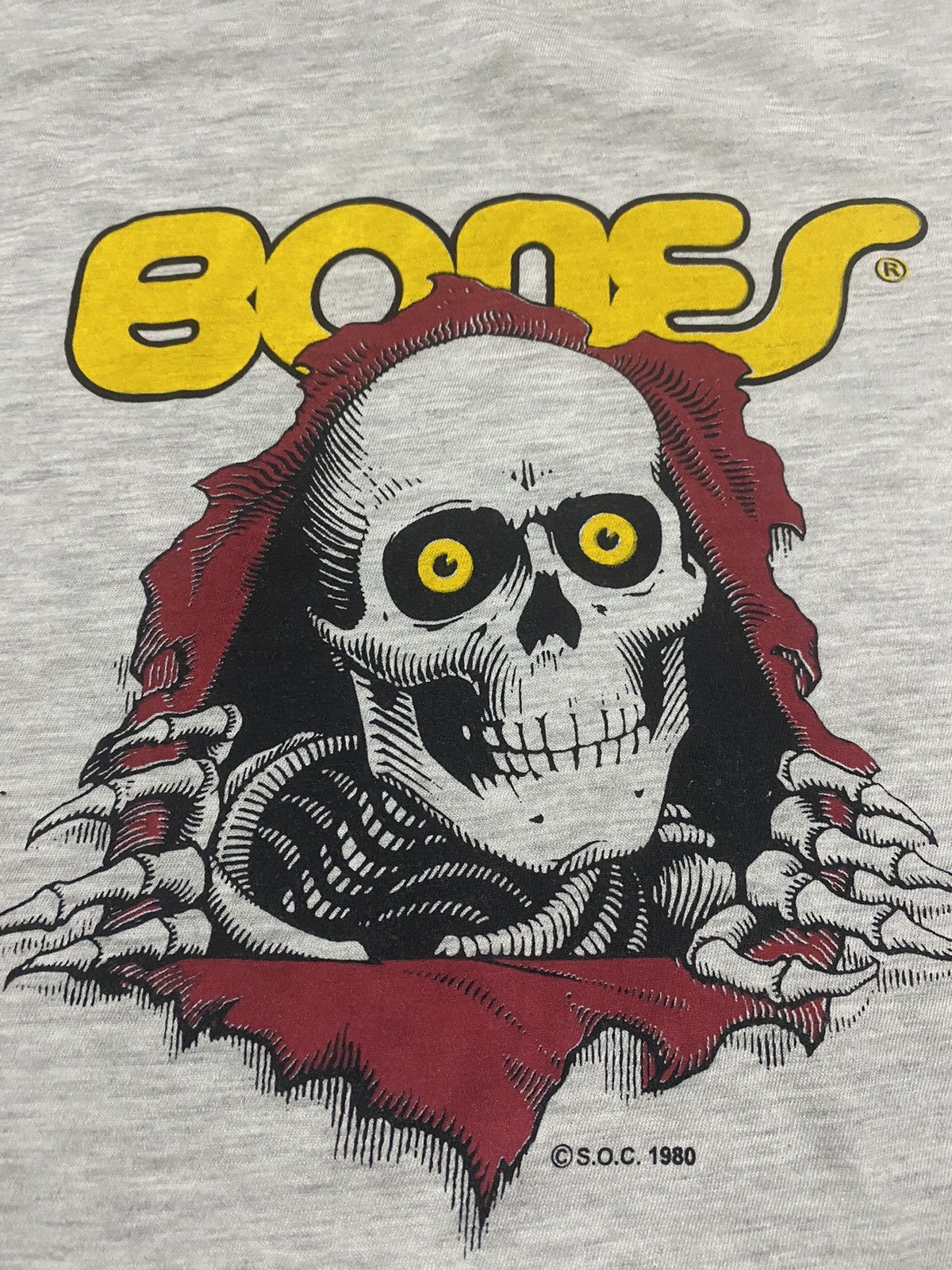 Vintage vintage 1980s bones skateboard og logo Size US XL / EU 56 / 4 - 2 Thumbnail