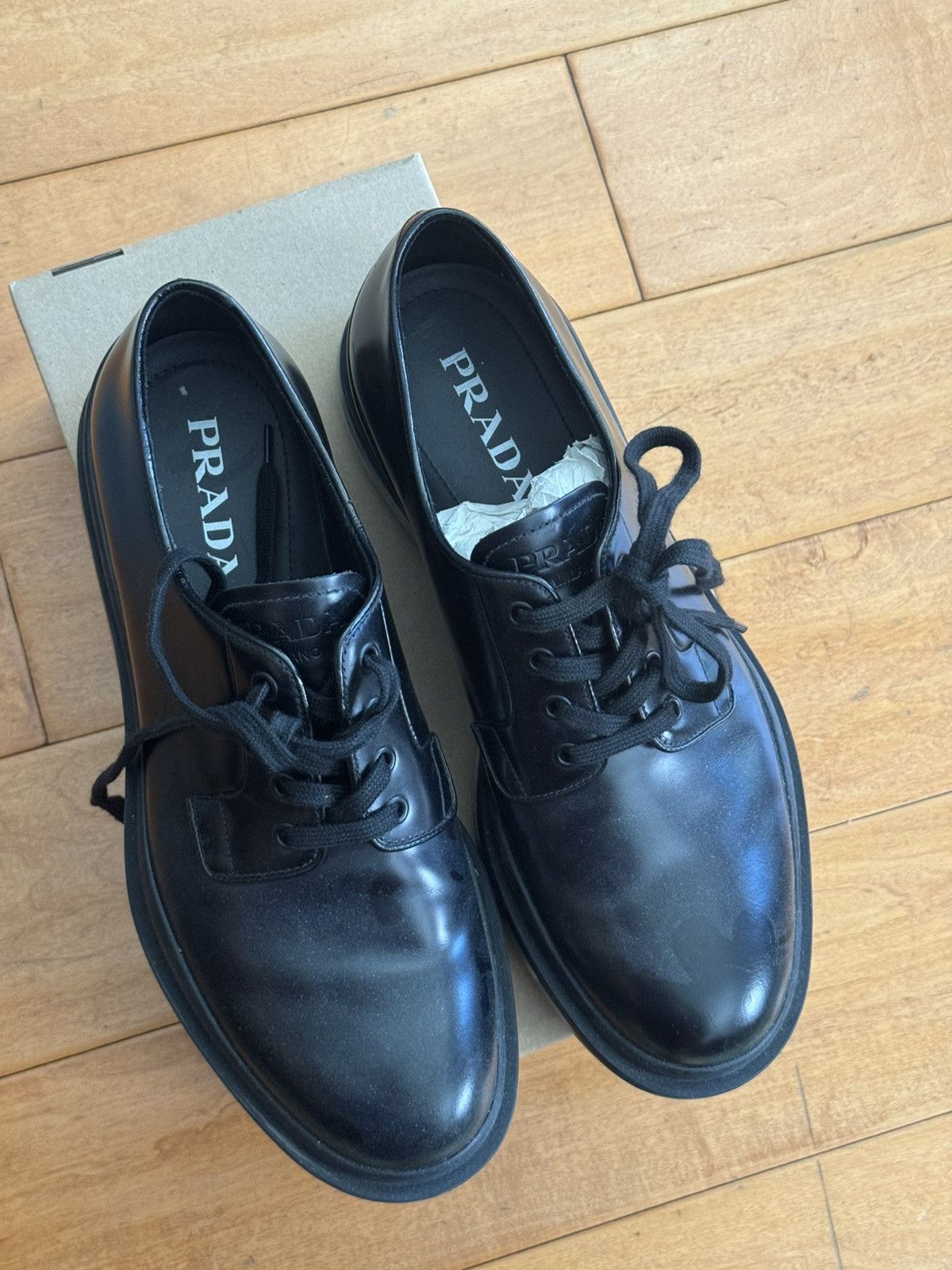 Prada × Streetwear × Vintage FW19 Chunky Derby Prada Shoes 2EE306
