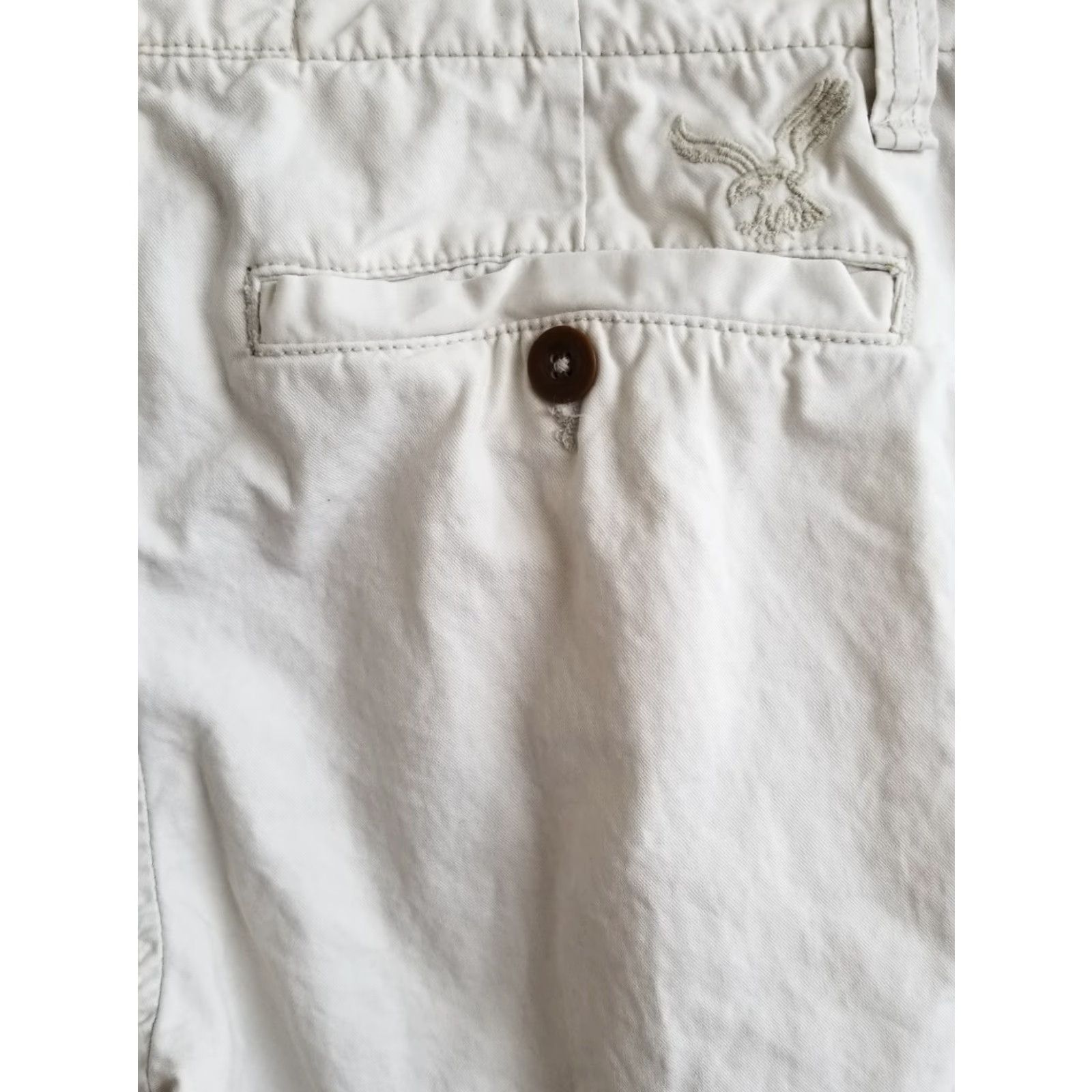 American Eagle Outfitters VINTAGE WOMEN'S American Eagle Pants Ivory Khaki 28/28 Straight Leg Womens | 28 28 | 100% Cotton Size 28" / US 6 / IT 42 - 5 Thumbnail