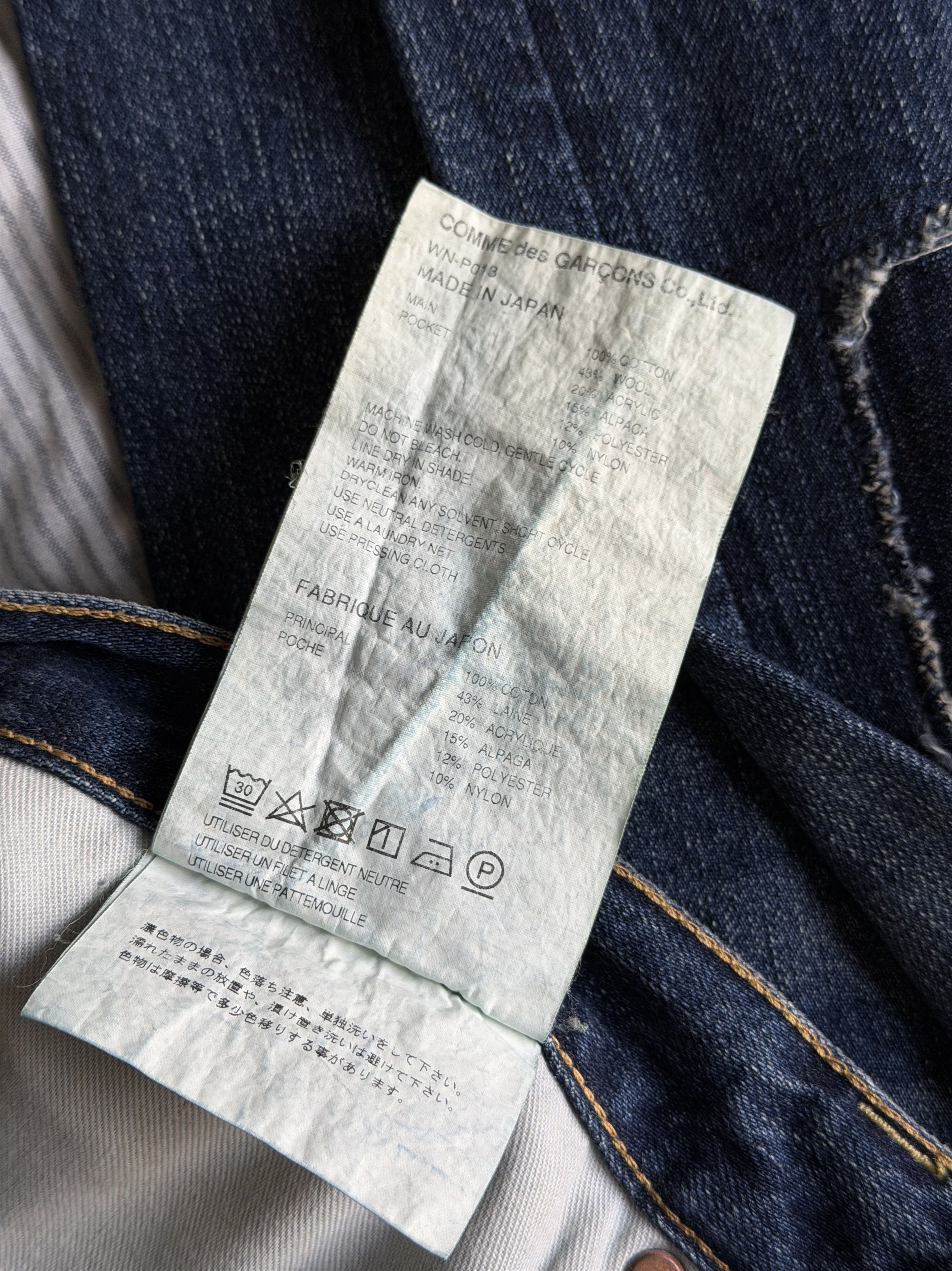 Junya Watanabe Junya Watanabe Distressed Selvedge Jeans in Indigo Size US 33 - 11 Thumbnail
