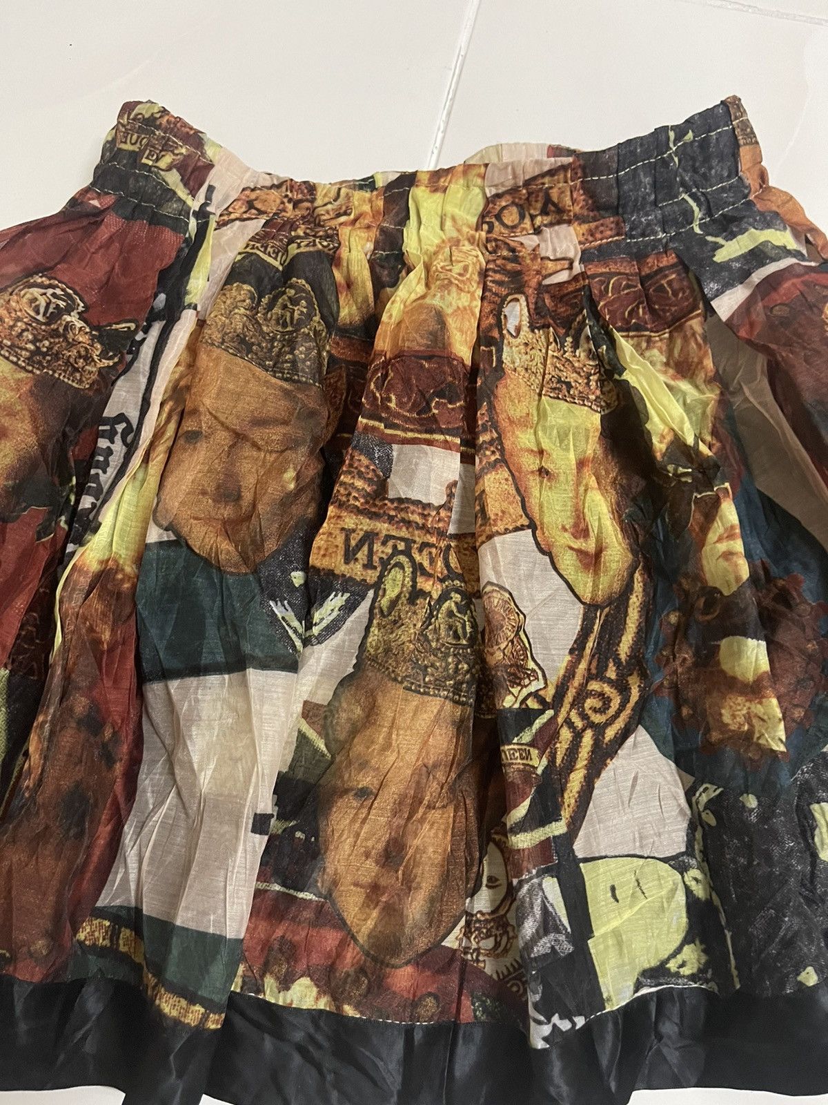 Arts & Science VINTAGE GRAFFITI ART MINI SKIRT LUXURY Size 22" - 3 Thumbnail