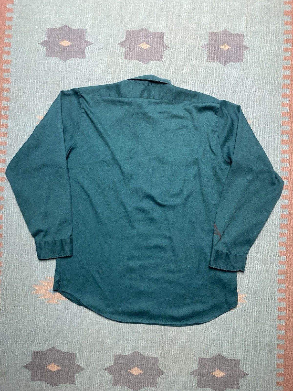 Vintage 70s sleeve work shirt chino twill workwear distressed XL Size US XL / EU 56 / 4 - 8 Thumbnail