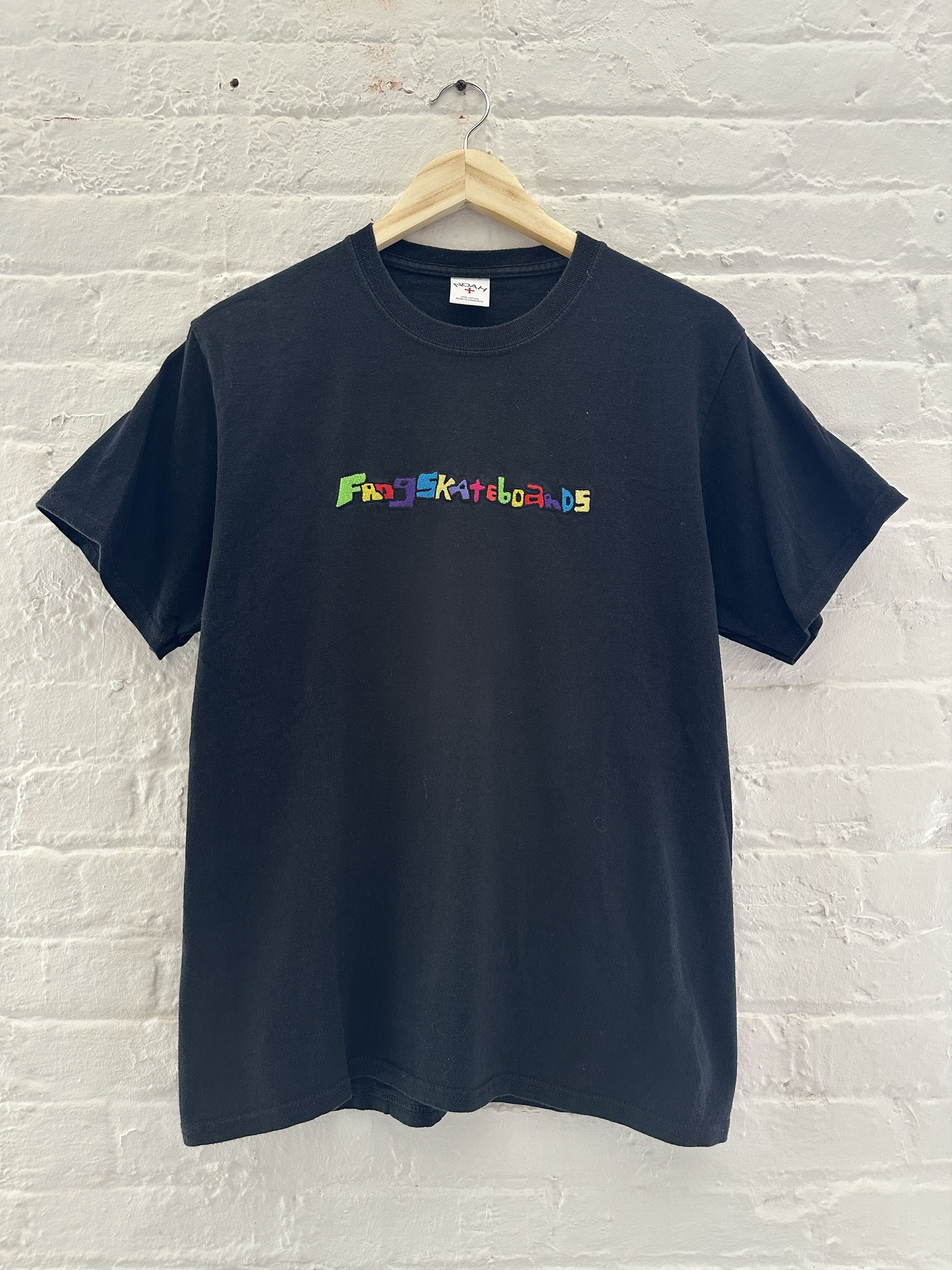 スケートボード NOAH t shirt NOAH NYC Logo Tee Black Alphabet Short Sleeve Unisex NOAH