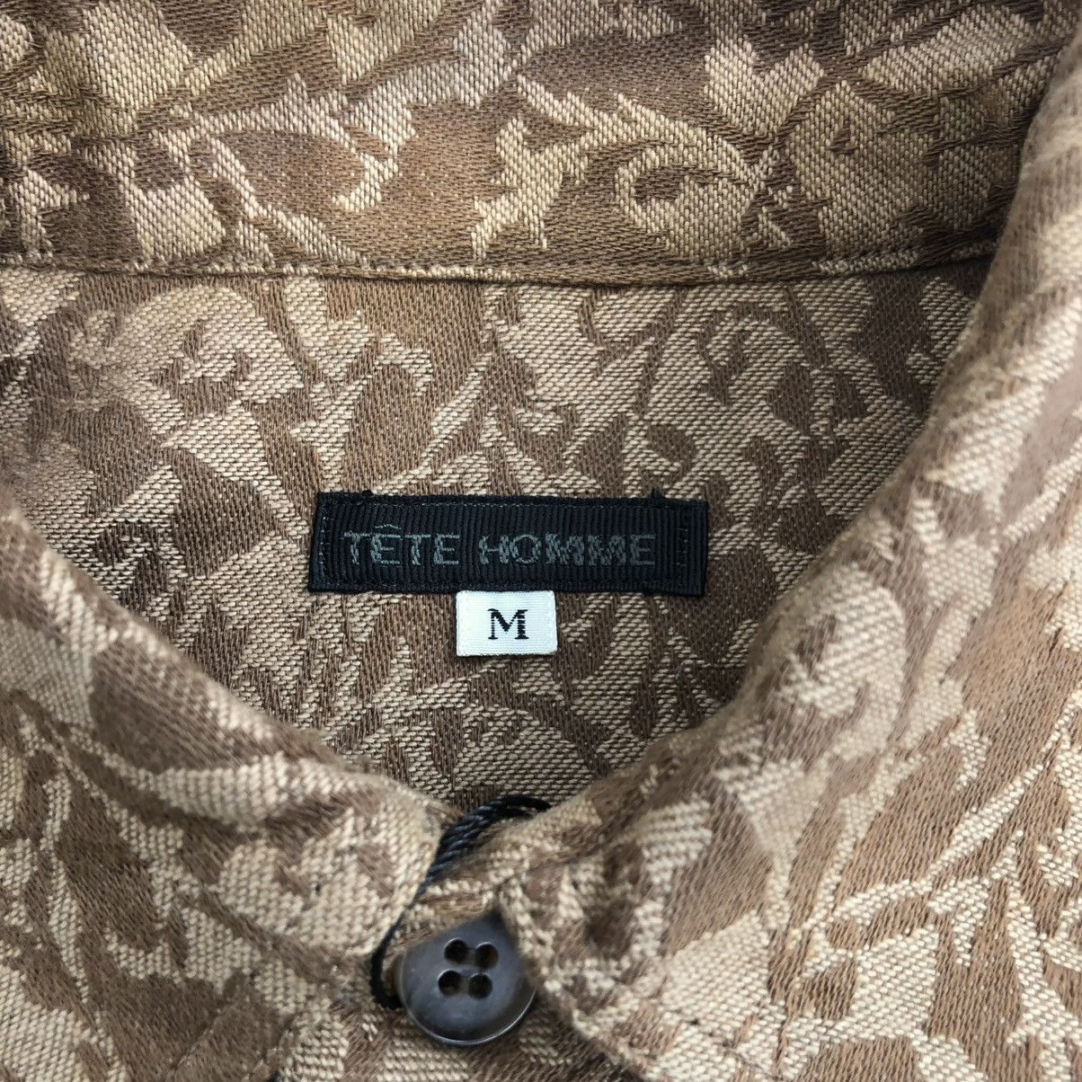 Issey Miyake × Japanese Brand × Tete Homme 1990s Tete Homme Issey Miyake Double Pocket Florals Shirt Size US M / EU 48-50 / 2 - 8 Thumbnail