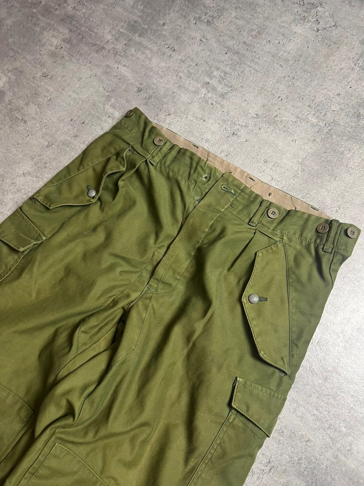 Vintage Vintage 90s avant garde swedish flared army pants khaki Size US 36 / EU 52 - 3 Thumbnail