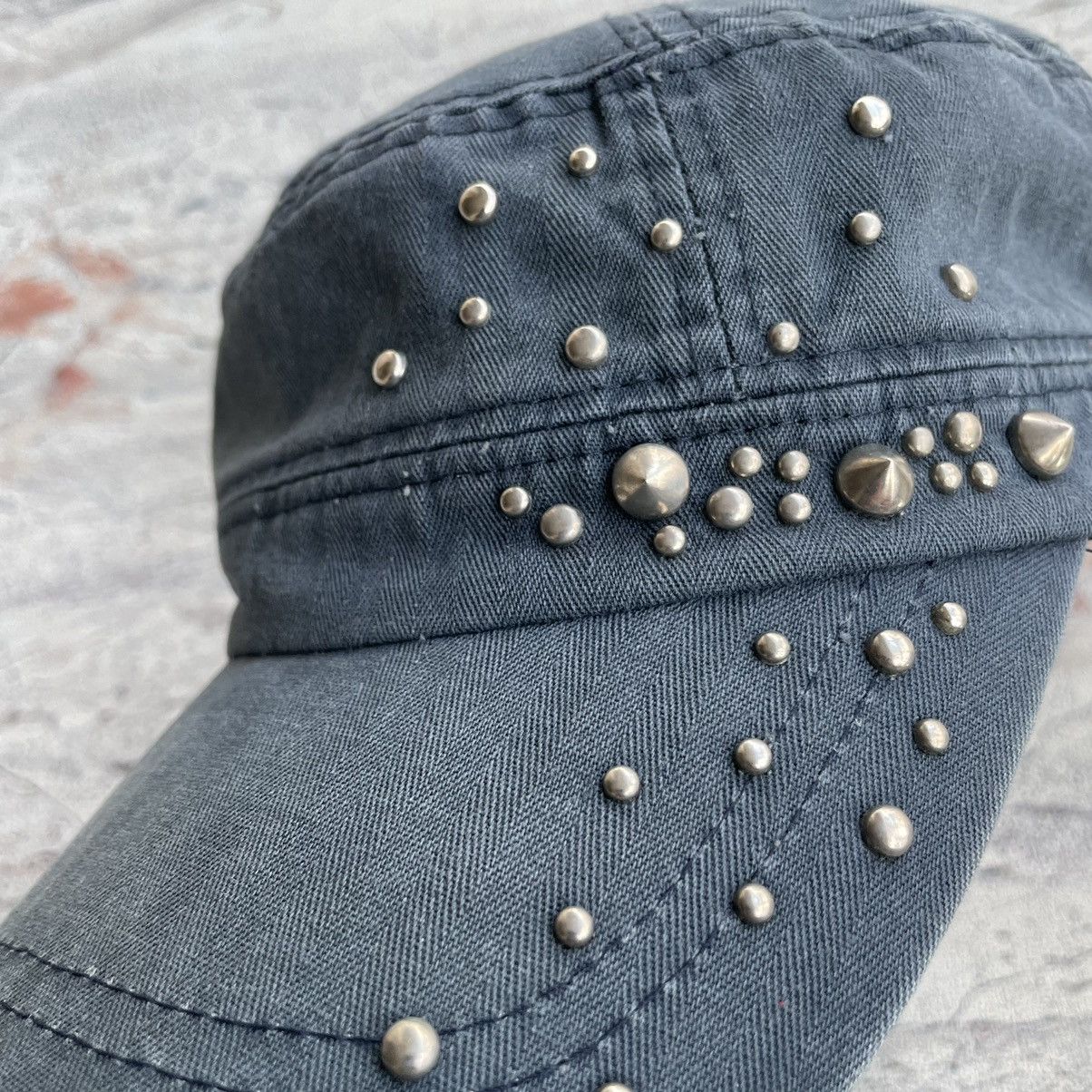 Japanese Brand Vintage Studded Faded Commando Hat Size ONE SIZE - 3 Thumbnail