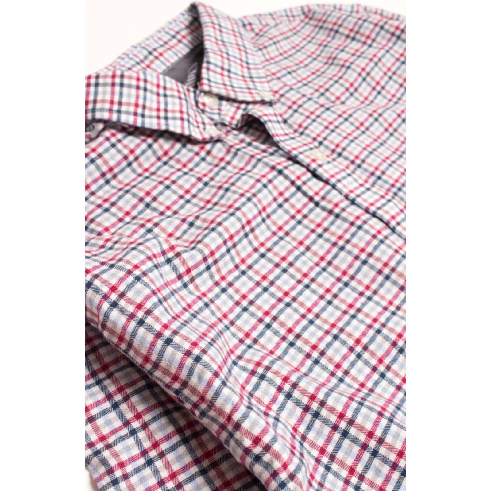 Van Heusen VINTAGE Van Heusen Shirt Large White Plaid Button Up Soft Flannel Cotton Polyester 4249 Mens Size US L / EU 52-54 / 3 - 2 Thumbnail
