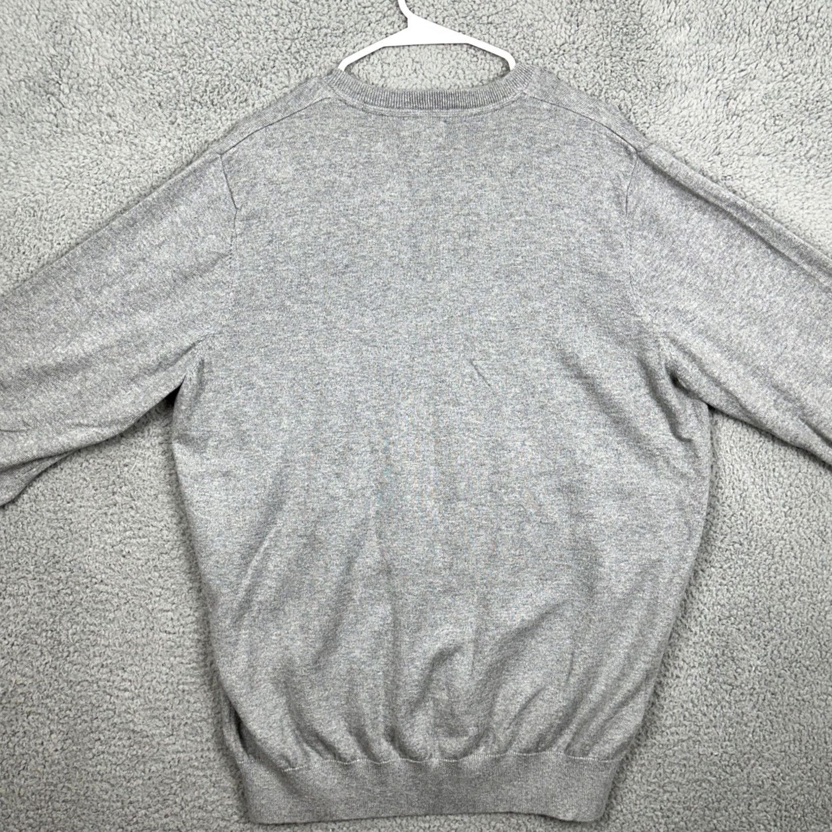 Vintage L.L. Bean Cotton Cashmere Blend Sweater V-Neck Mens XLT Tall Gray Long Sleeve Size US XL / EU 56 / 4 - 3 Thumbnail