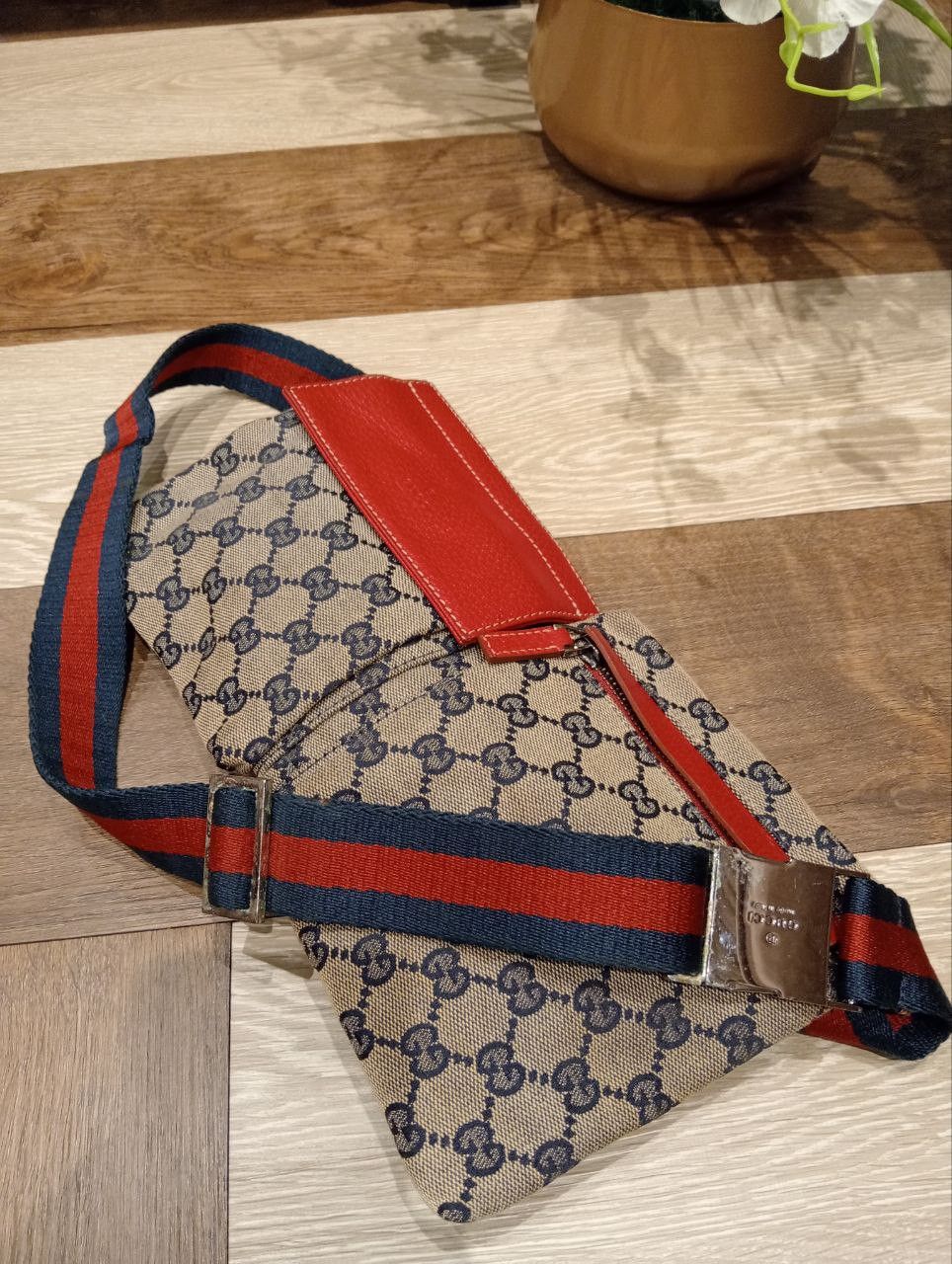 Gucci GUCCI GG CANVAS WEB DOUBLE POCKET BELT BAG Size ONE SIZE - 9 Thumbnail