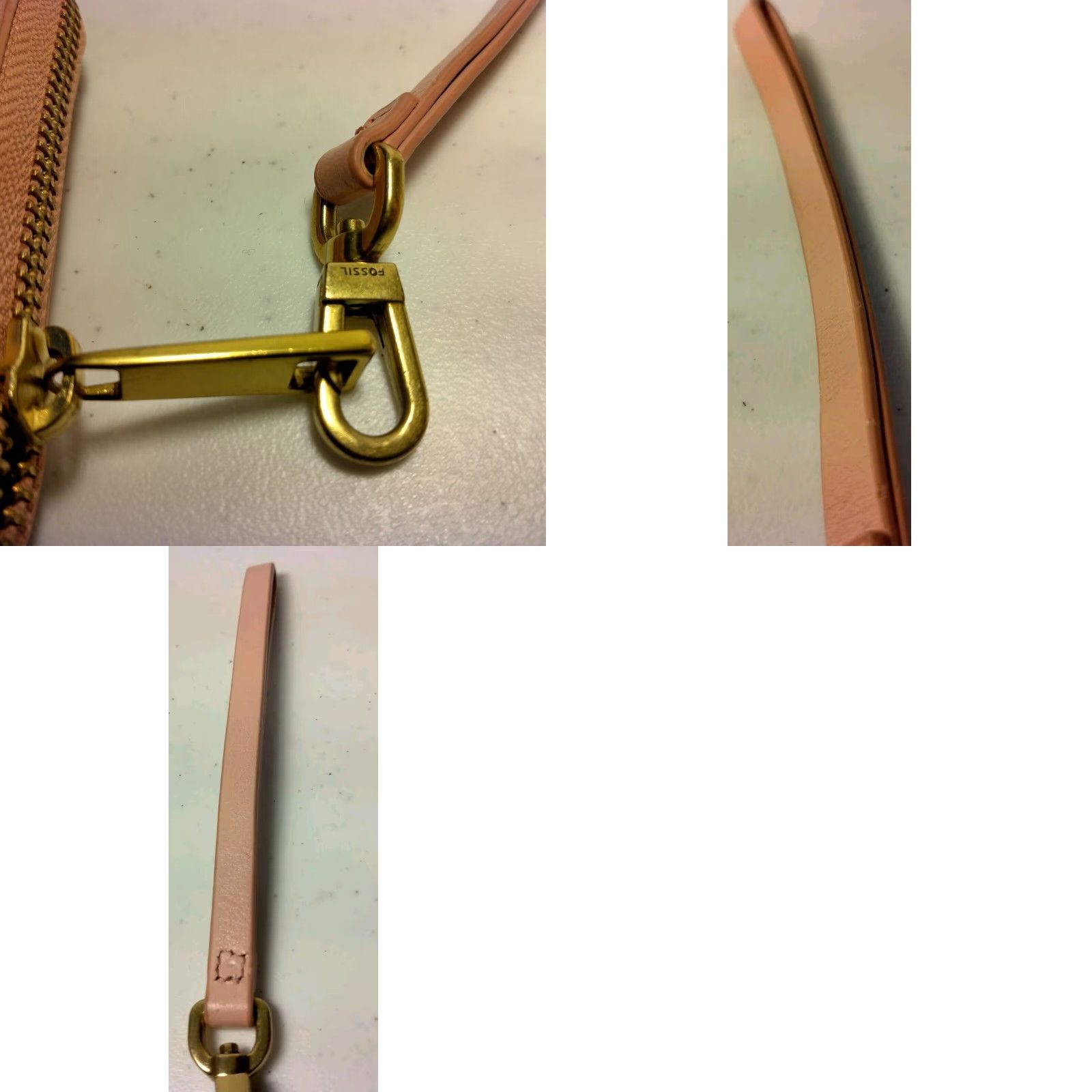 Fossil Fossil Wallet Clutch Leather Pink Dusty Rose Zip-Around Men? Women? Size ONE SIZE - 11 Thumbnail