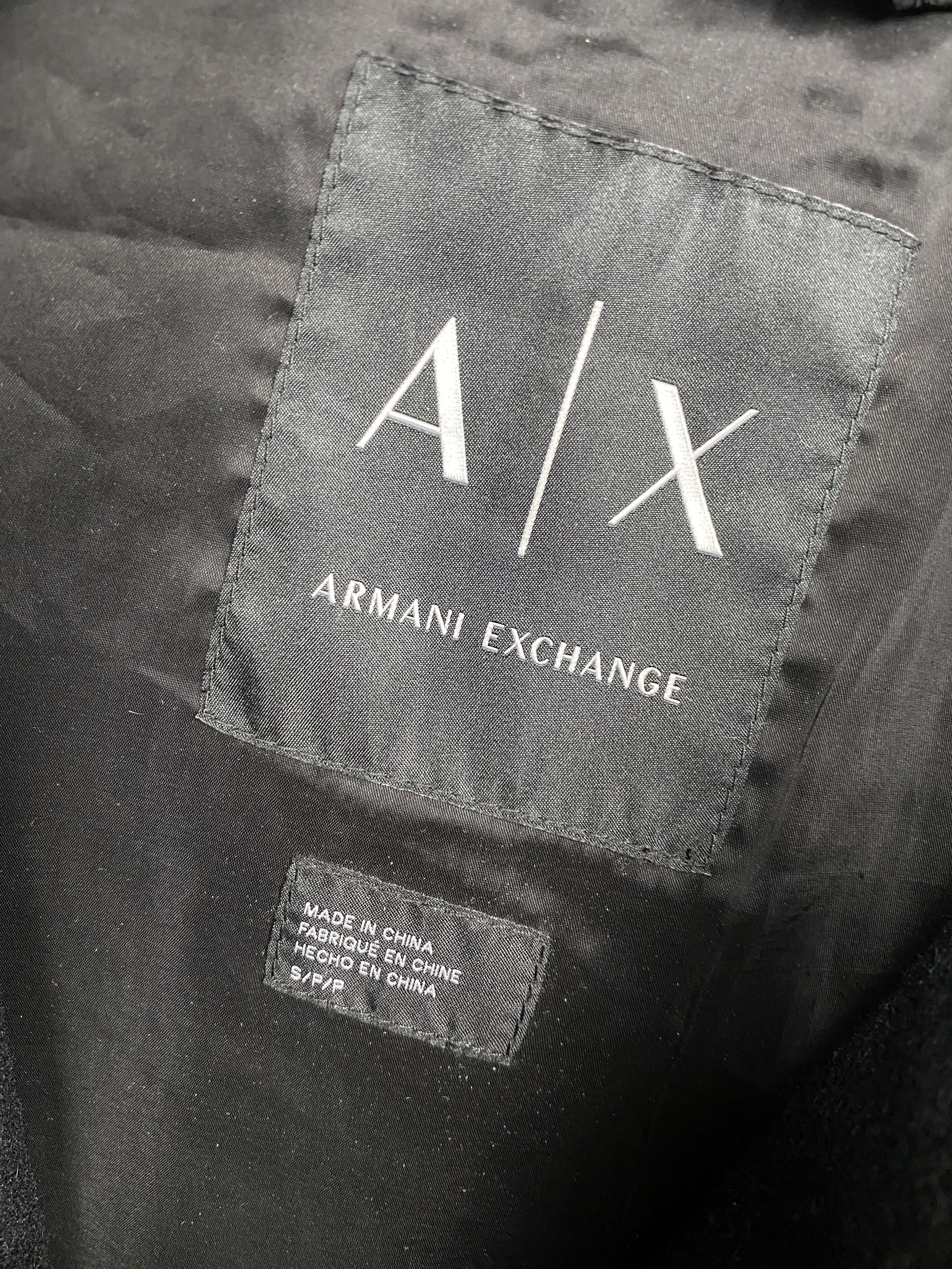 Armani Armani Exchange Mens Wool + Eco Leather Bomber Jacket Size US S / EU 44-46 / 1 - 7 Thumbnail