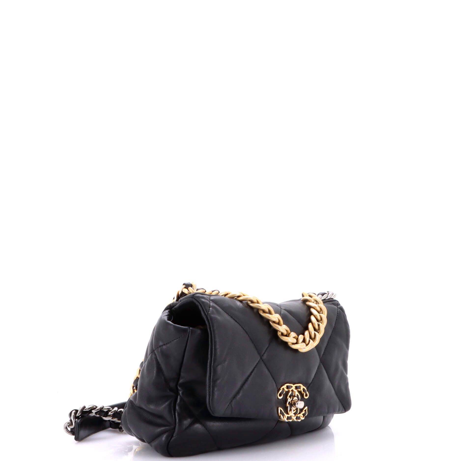 Chanel 19 Flap Bag Quilted Leather Medium Size ONE SIZE - 1 Thumbnail