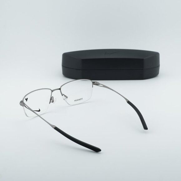 Nike NIKE 6045 070 Eyeglasses Gunmetal 56mm Rectangle Frame Size ONE SIZE - 11 Thumbnail
