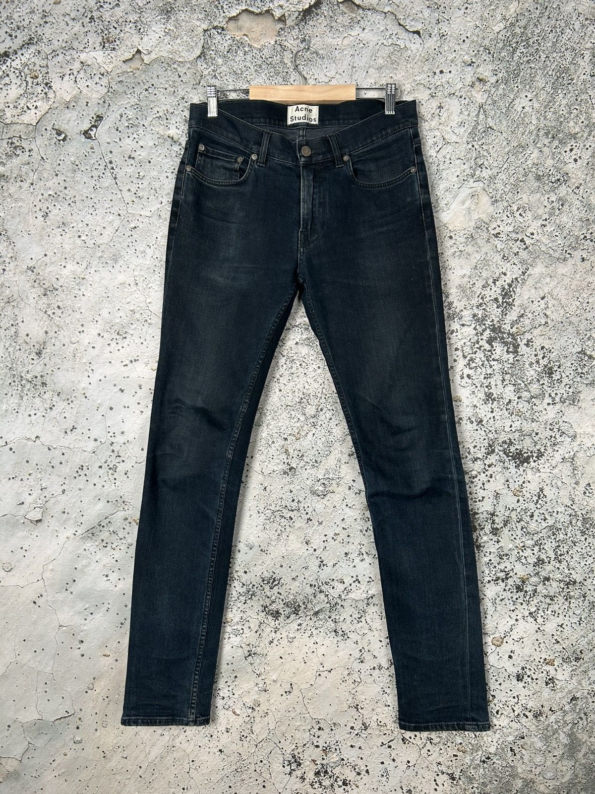 Acne Studios Acne Studios Ace Blue/Black Avantgarde Denim Grunge Designer Size US 29 - 1 Thumbnail