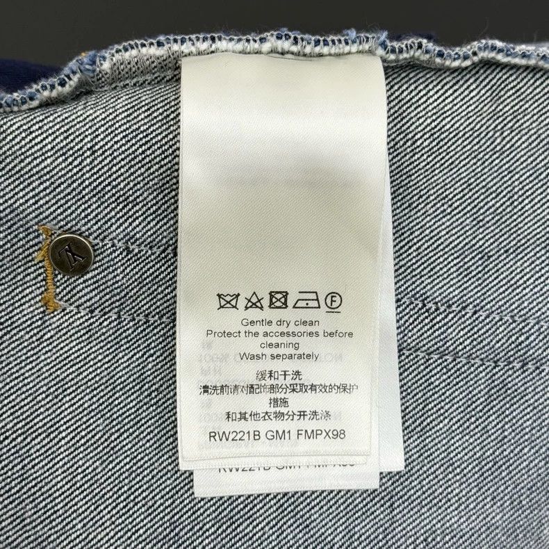 Louis Vuitton Louis Vuitton Washed blue classic leather logo jeans 2505-N Size US 36 / EU 52 - 6 Thumbnail