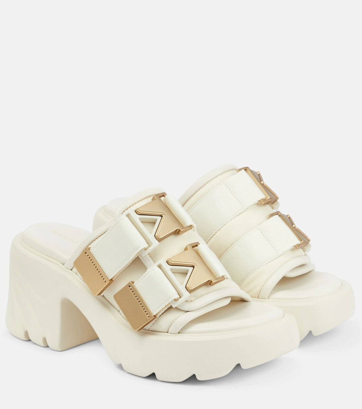 Bottega Veneta o1y0725 Mules in Ivory/White Size US 10 / IT 40 - 1 Thumbnail