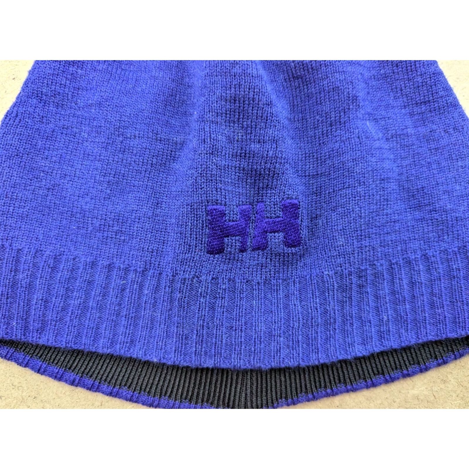 Helly Hansen Helly Hansen Beanie Hat Size Purple Lined Knitted Wool Solid Unisex Adults Mens Womens 100% Wool Beanie Hat Shirt Size ONE SIZE - 6 Thumbnail