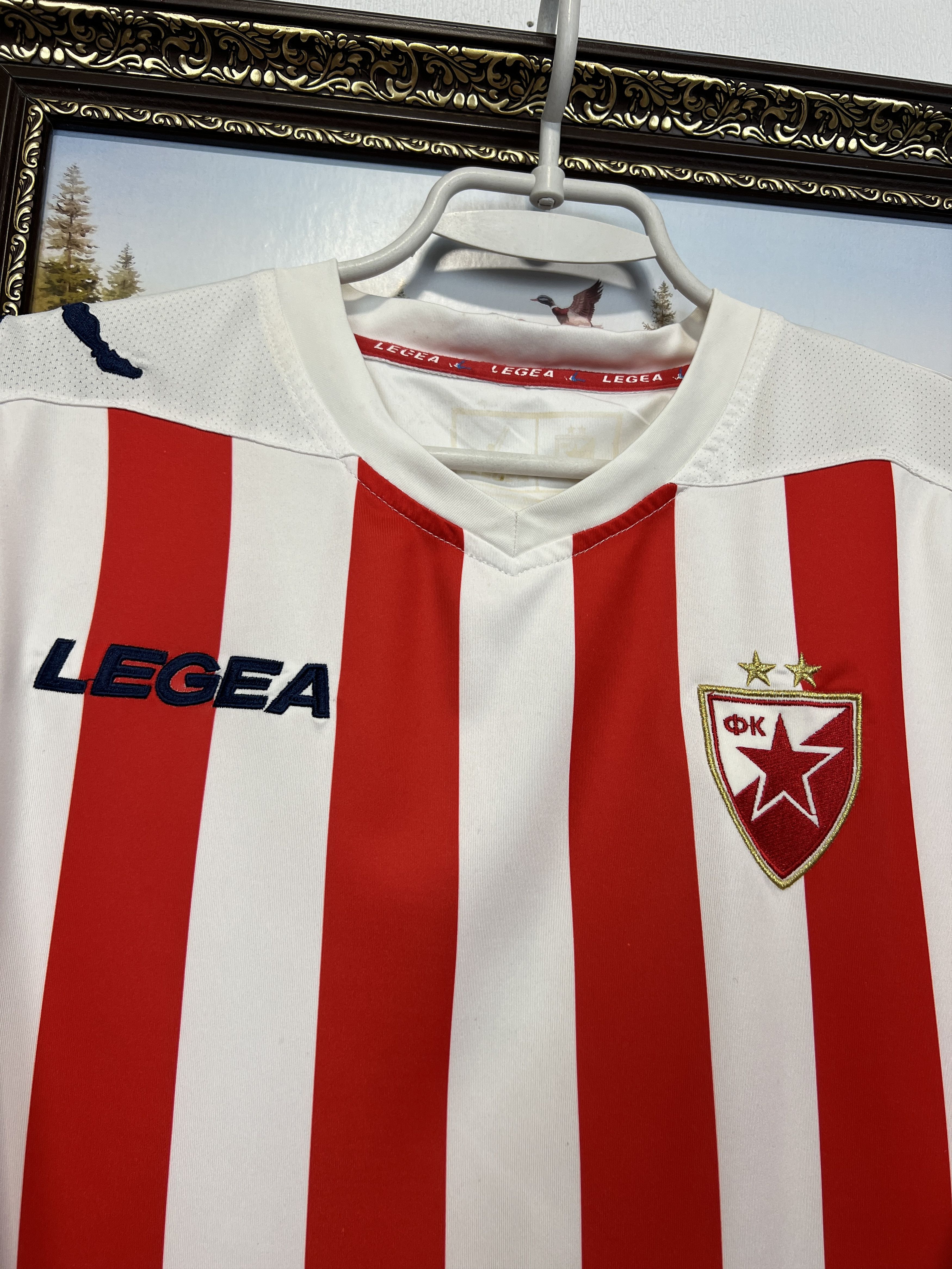 Vintage Red Star Belgrade Crvena Zvezda football shirt Soccer Jersey Size US L / EU 52-54 / 3 - 3 Thumbnail