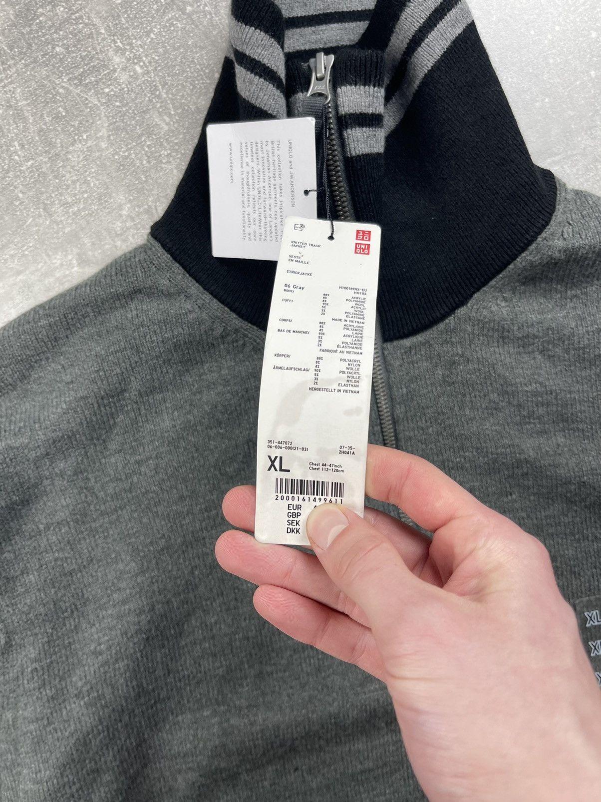 JW Anderson × Uniqlo Uniqlo x JW Anderson Half Zip Knit Sweater Gray Black Size US XL / EU 56 / 4 - 7 Thumbnail