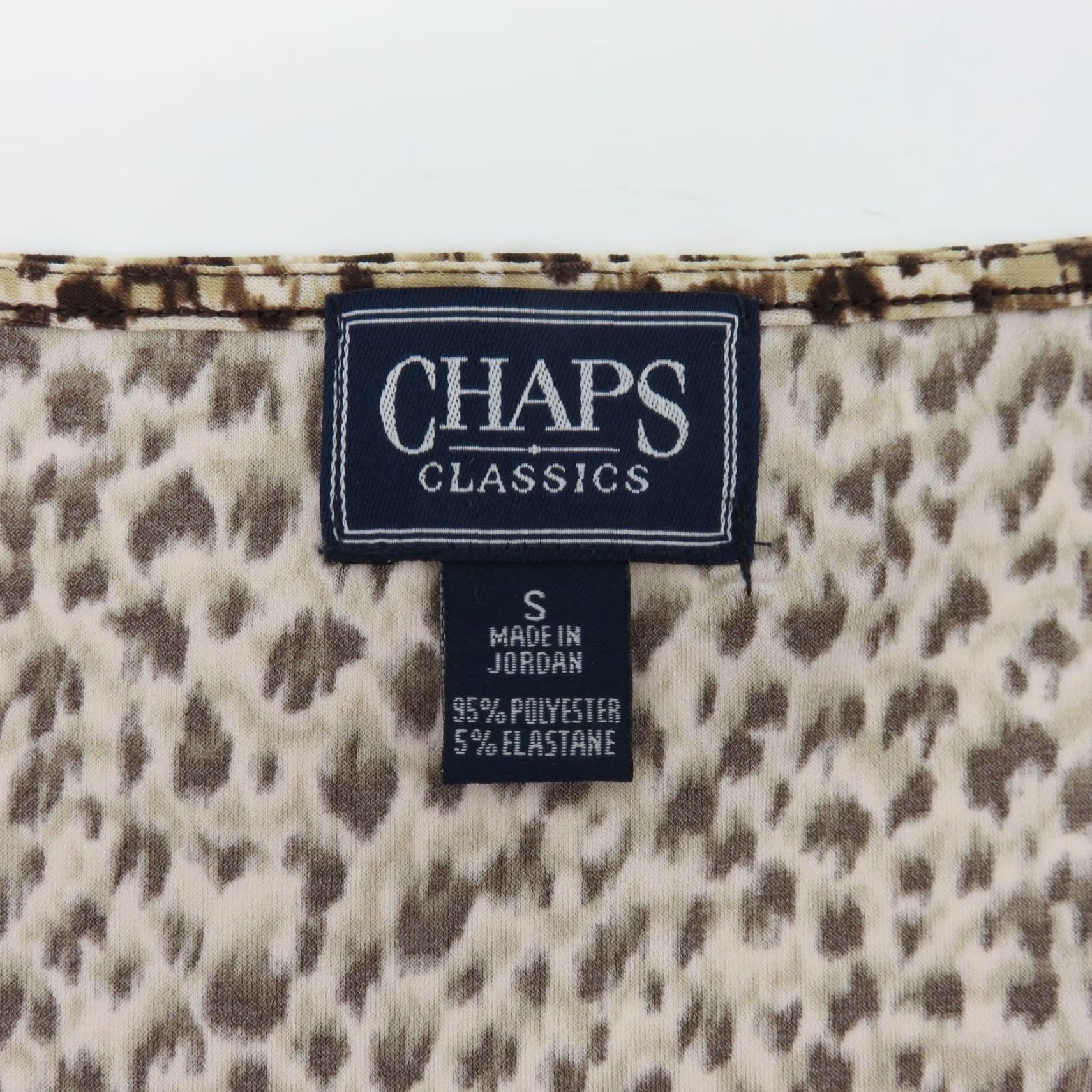 Chaps Chaps Blouse Shirt Women Small Leopard Cheetah Animal Print V-Neck Short Sleeve Pullover Casual Modern Regular Fit Brown Daywear - Womens Size S / US 4 / IT 40 - 7 Thumbnail