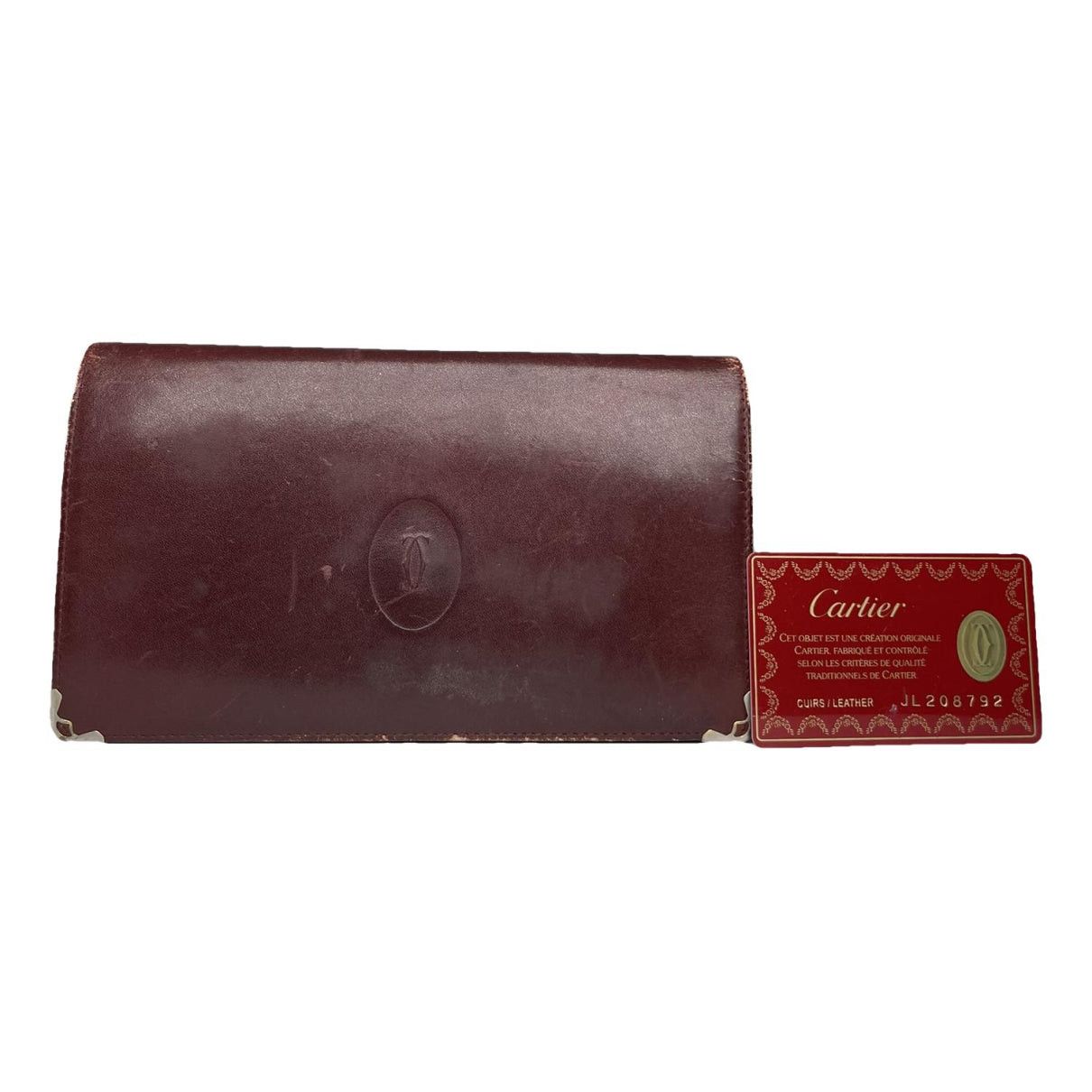 Cartier Burgundy Leather Wallet Size ONE SIZE - 1 Thumbnail