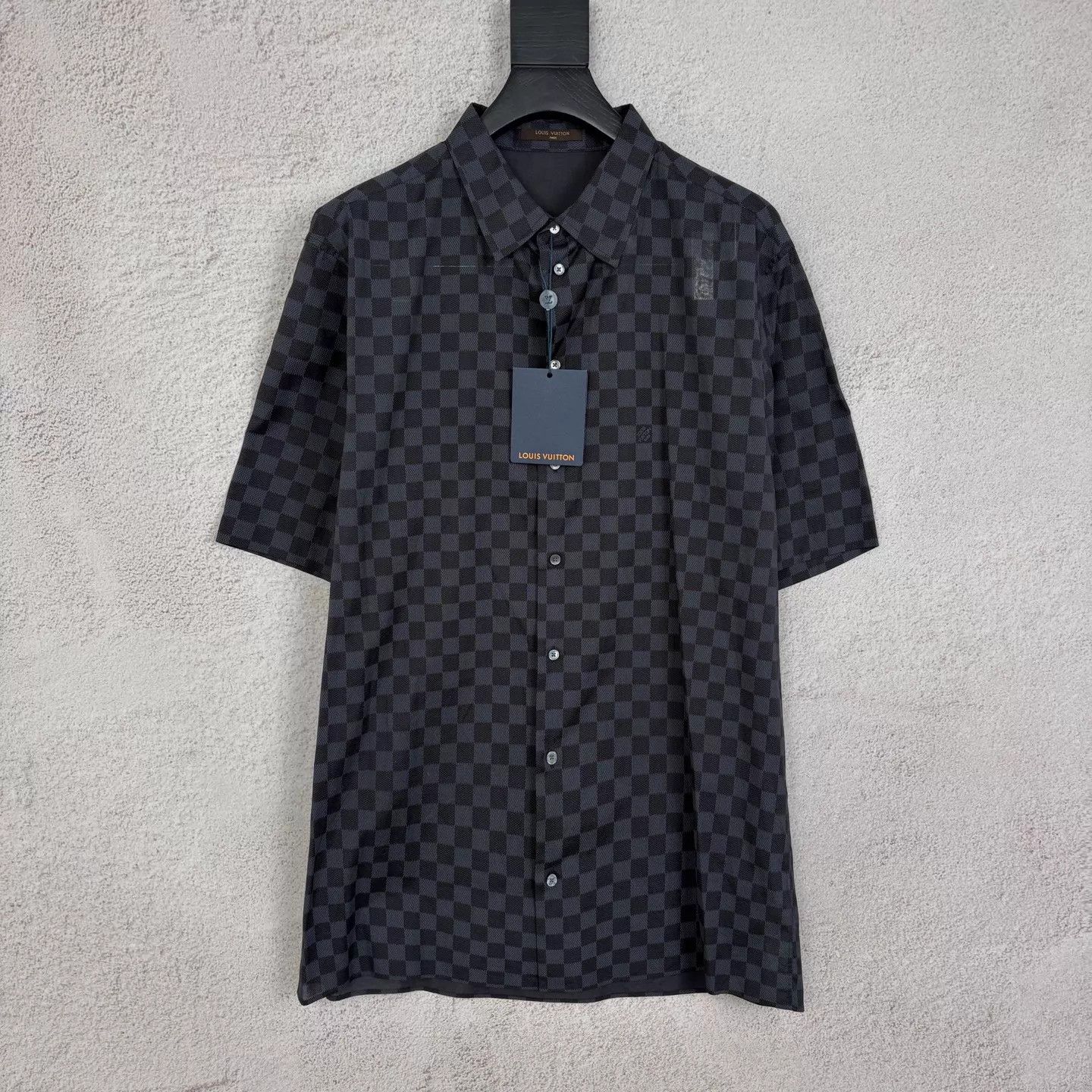 Louis Vuitton LV Black Monogram Logo Short Sleeve Shirt XXL 99 Size US XXL / EU 58 / 5 - 1 Thumbnail