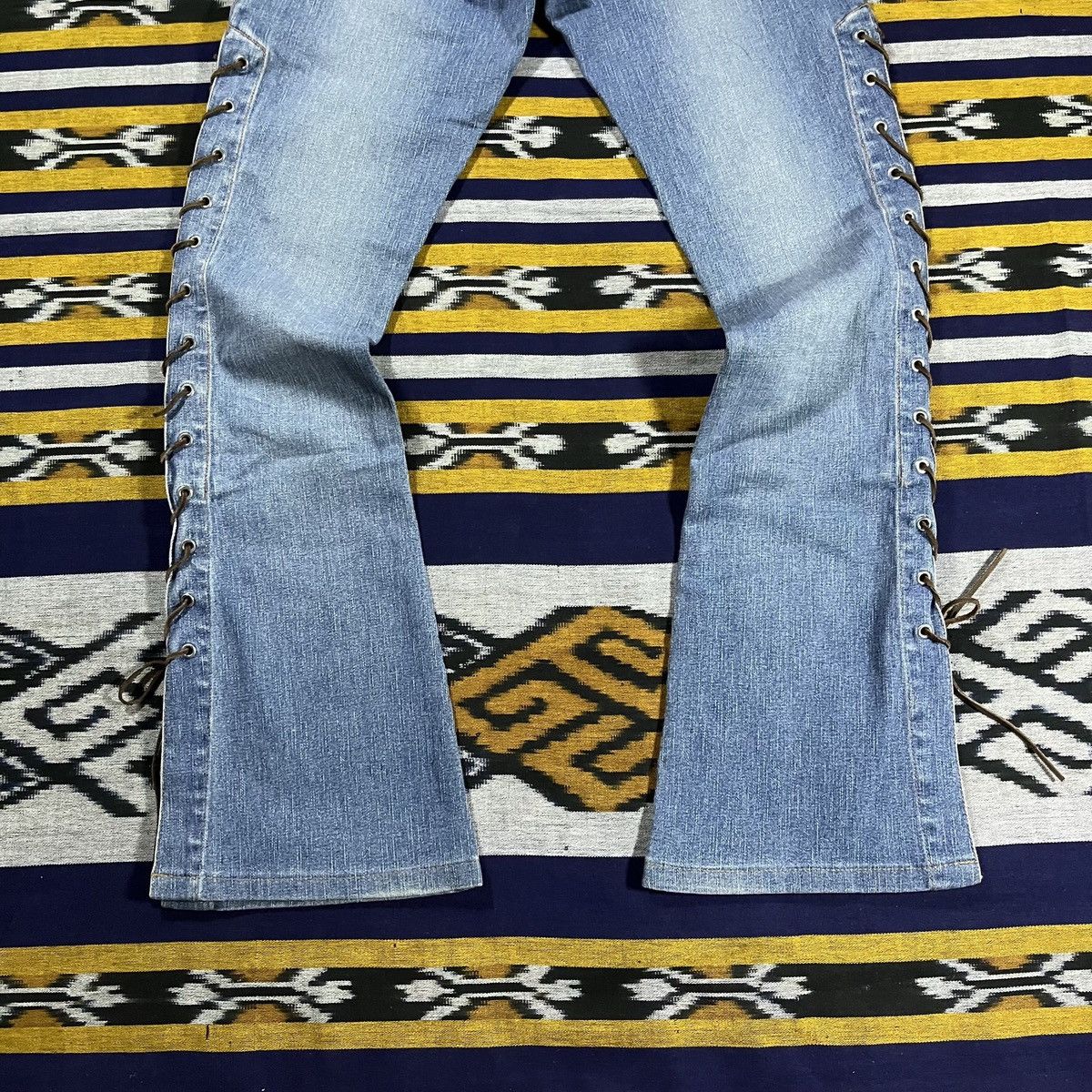 Japanese Brand Flare Denim Pants Lance Up If Six Was Nine Style Size US 27 - 3 Thumbnail