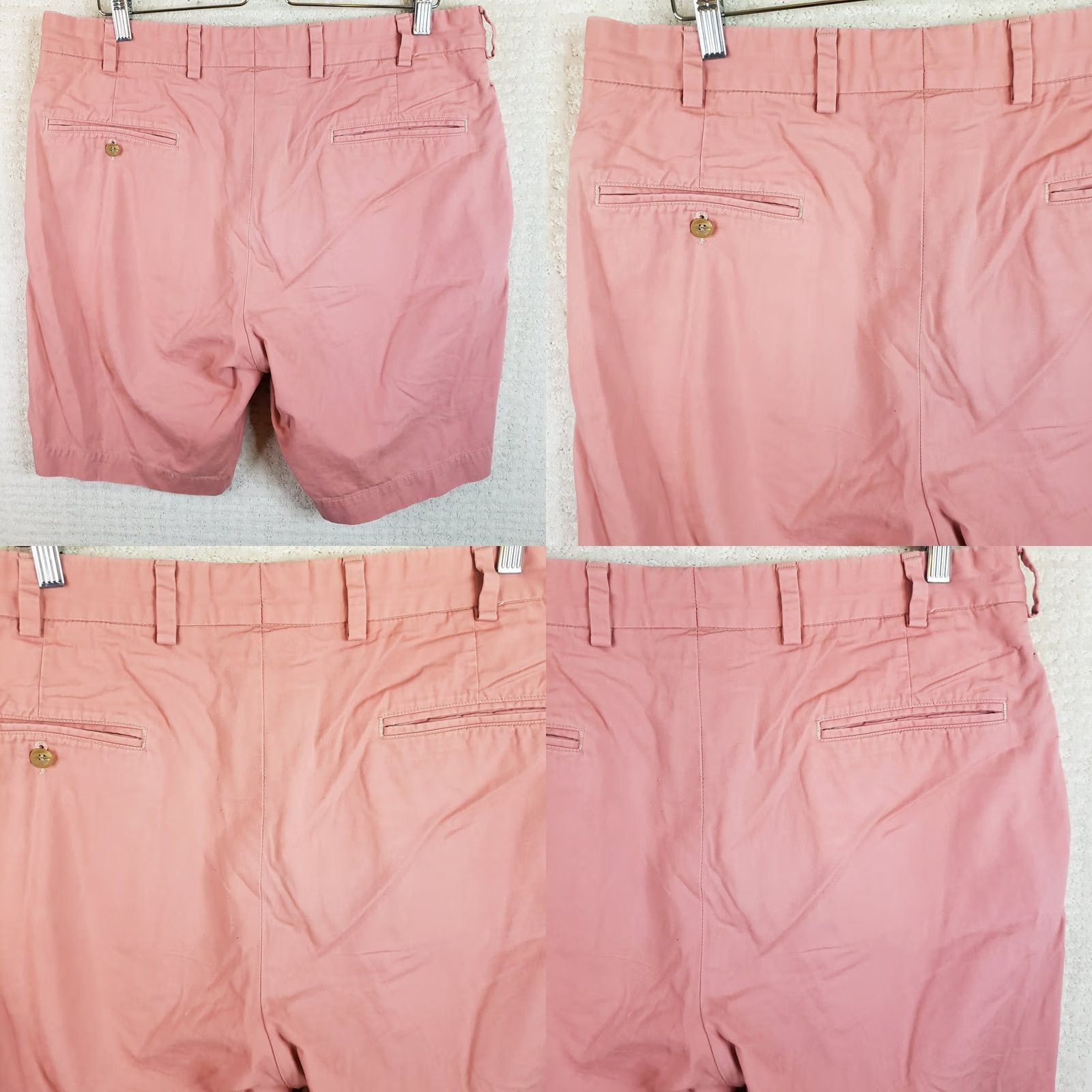 Bills Khakis Bills Khakis Shorts Mens 36x9 Salmon Color Cotton Chino Casual Travel Regular Inseam 9in Slashed Pockets Button Zipper Pocket Cotton Size US 36 / EU 52 - 8 Thumbnail