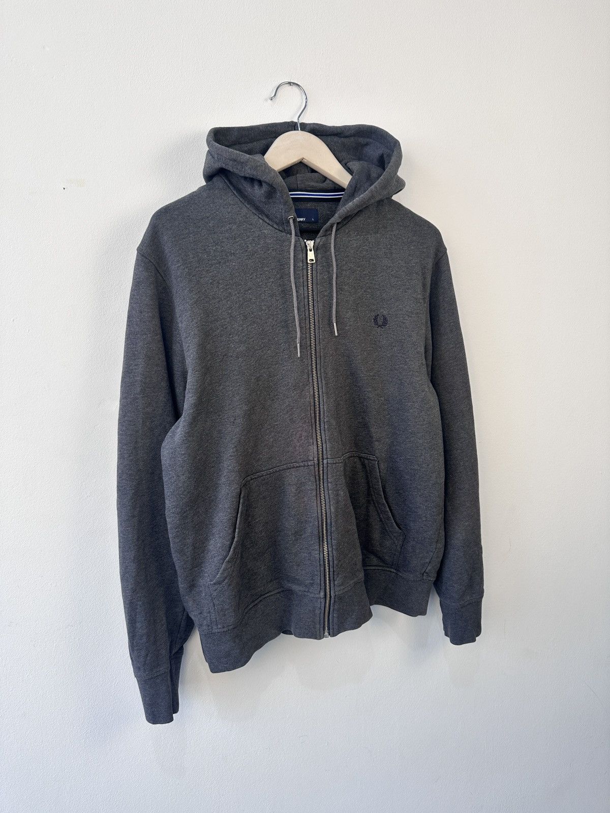 Fred Perry Fred Perry Men's Full Zip Hoodie Grey Size Large L Size US L / EU 52-54 / 3 - 2 Thumbnail