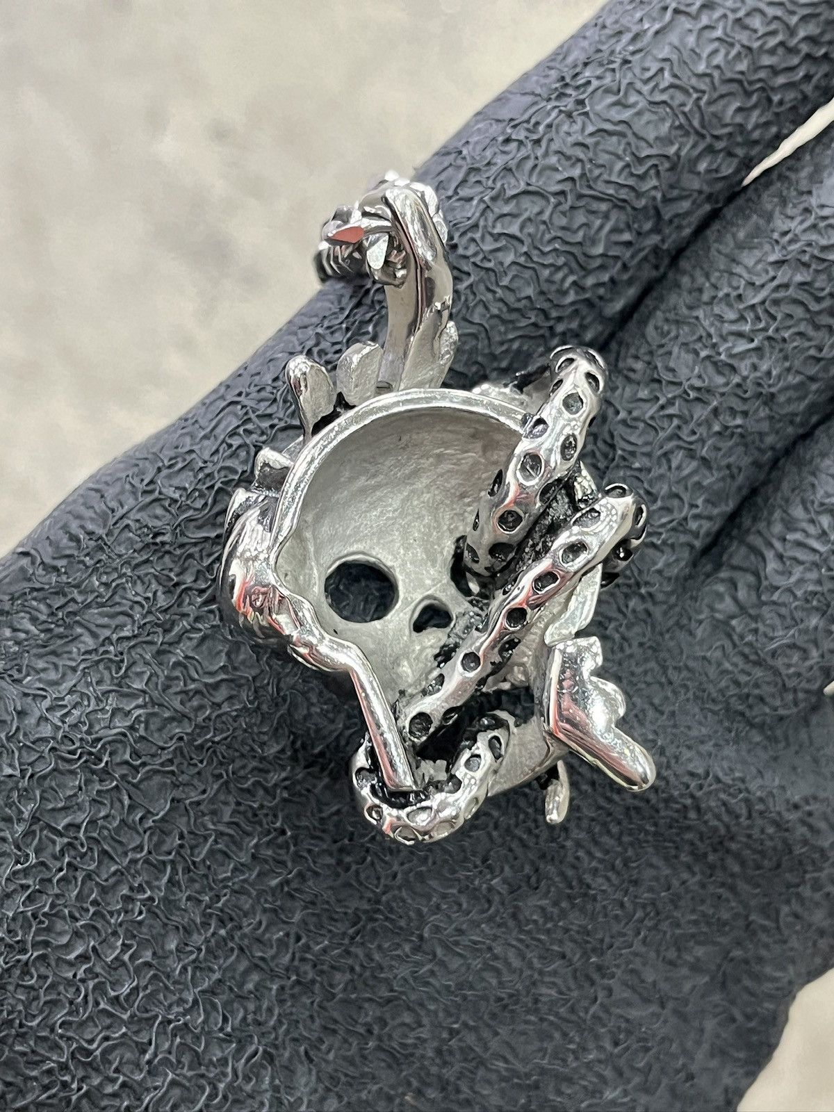 Other Vintage Silver Gothic Skull Chain (unisex) Size ONE SIZE - 7 Thumbnail