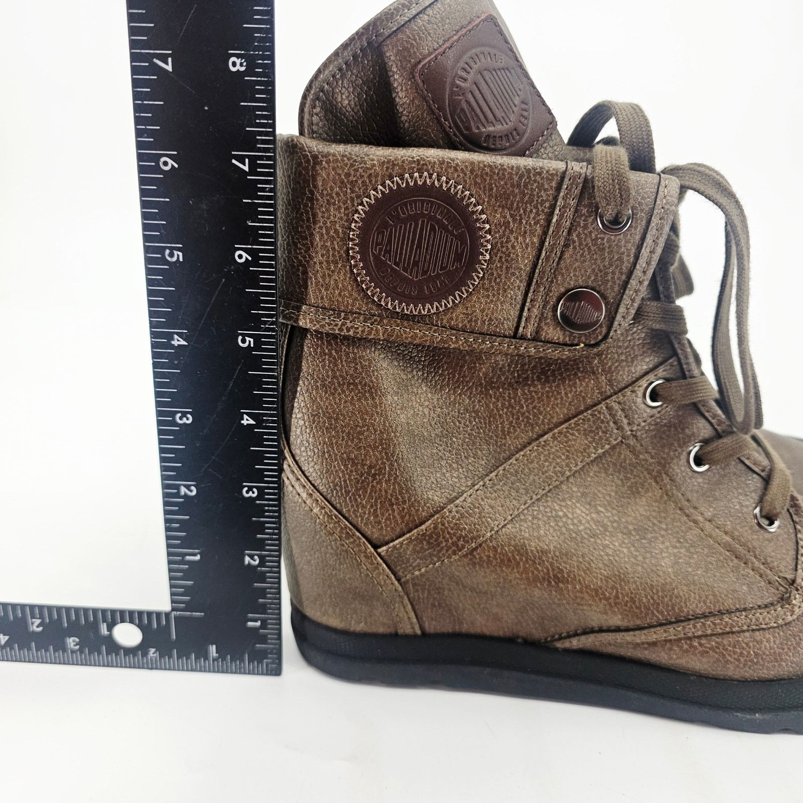 Palladium Palladium Ecuador Brown Leather Wedge Hidden Heel Boot 11 Size US 11 / IT 41 - 7 Thumbnail