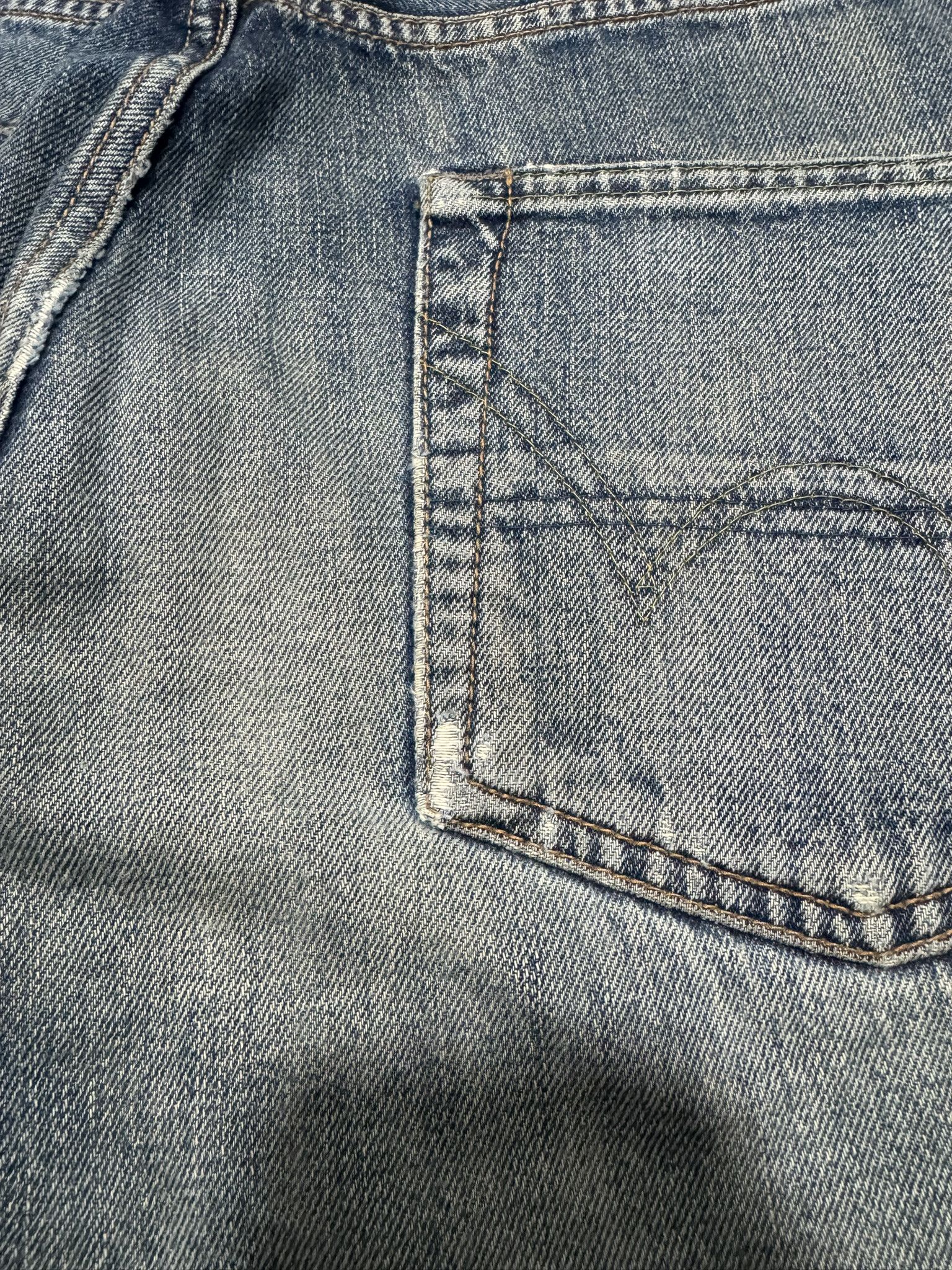 Edwin × Japanese Brand Vintage Edwin 505 Zipper Selvadge Redline Distressed Jeans Size US 31 - 10 Thumbnail