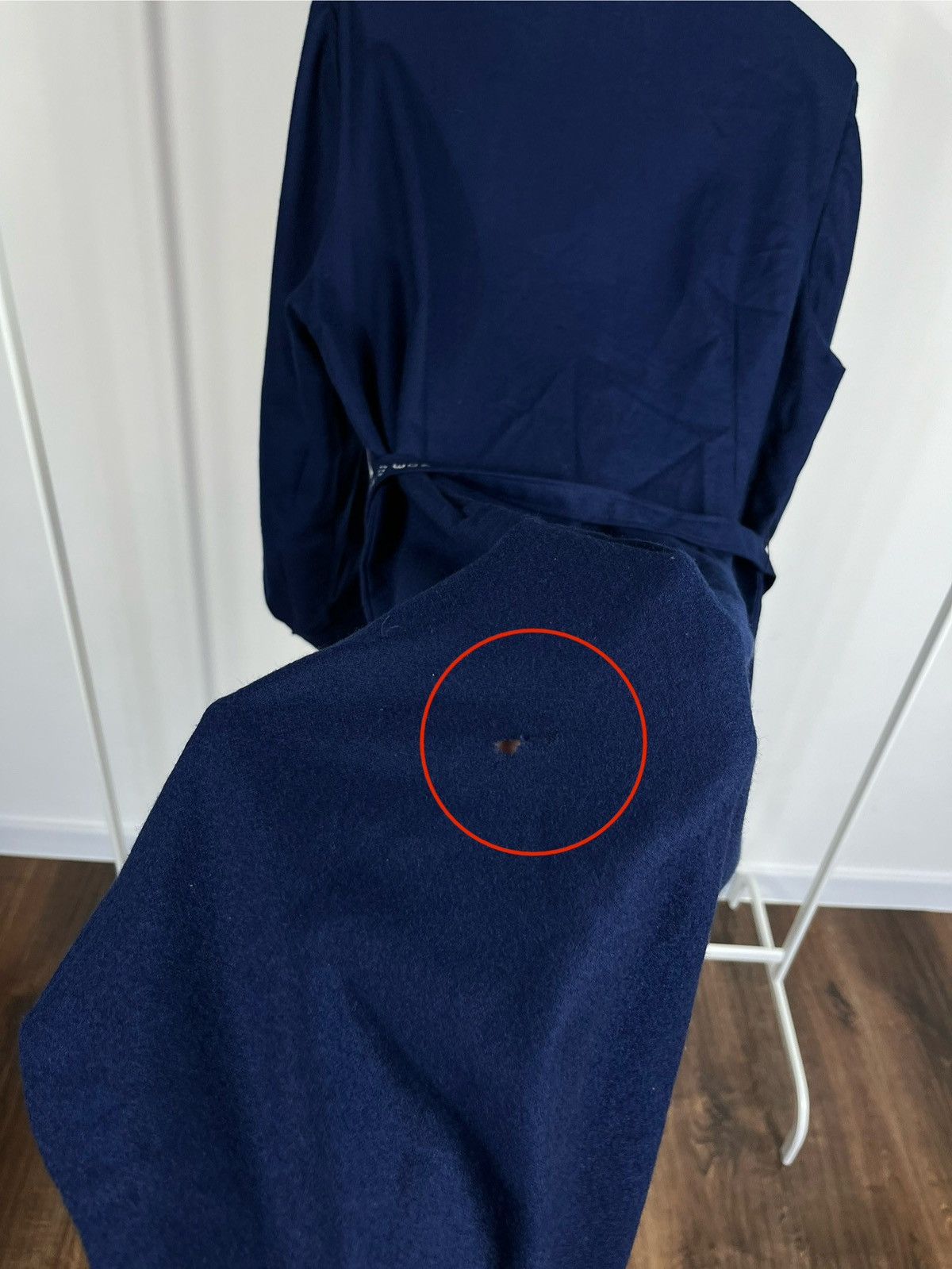 Other Vintage Blue Wool Worsted Robe Housecoat Dressing Gown Size US S / EU 44-46 / 1 - 12 Thumbnail