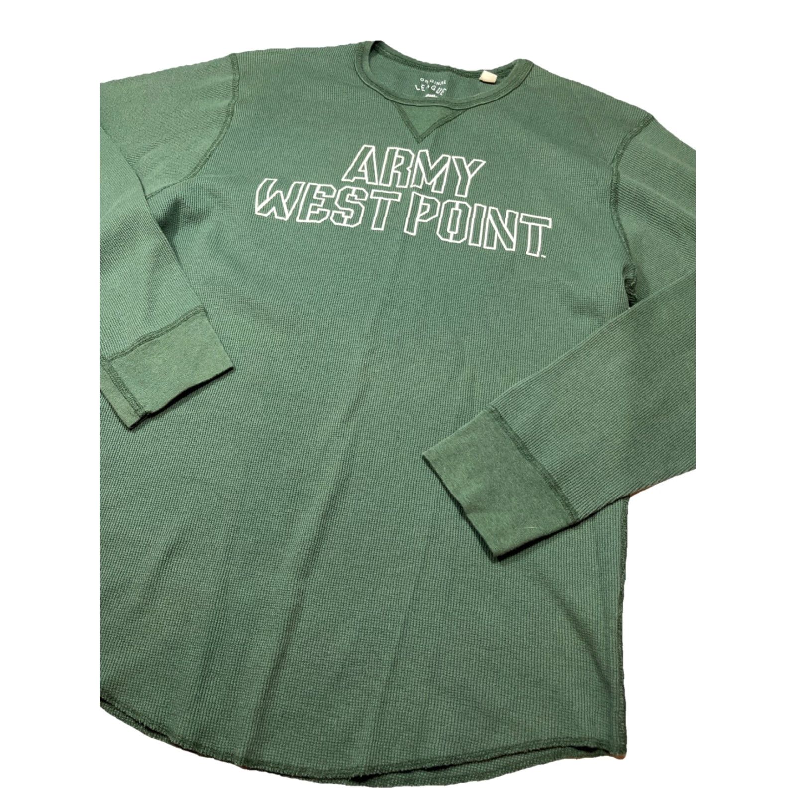 Vintage Army West Point GREEN THERMAL waffle Knit Shirt Long Sleeves Men’s Size Medium Size US M / EU 48-50 / 2 - 2 Thumbnail