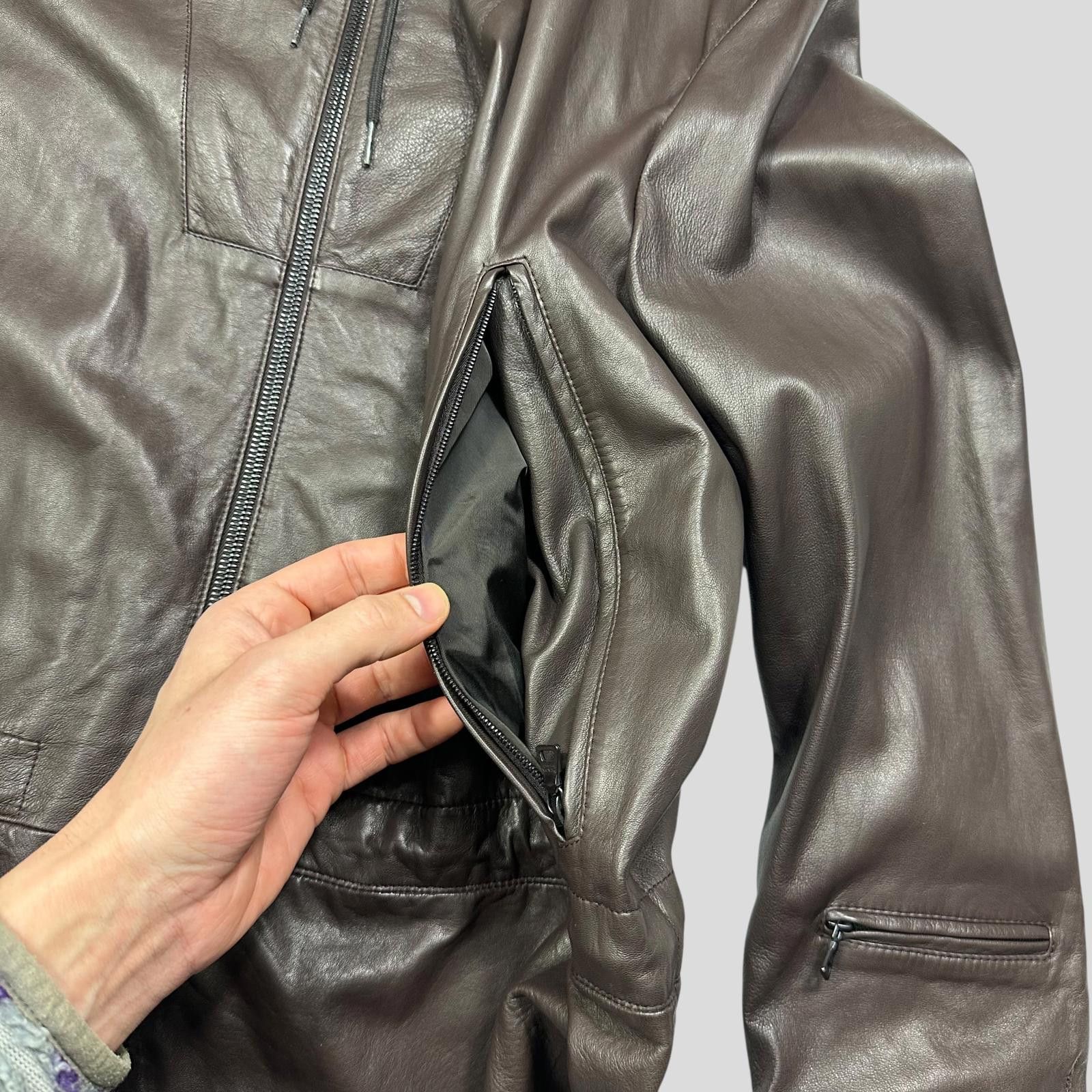 Prada Prada Milano 00’s Nappa Leather Stash Pocket Hooded Jacket L Size US L / EU 52-54 / 3 - 8 Thumbnail