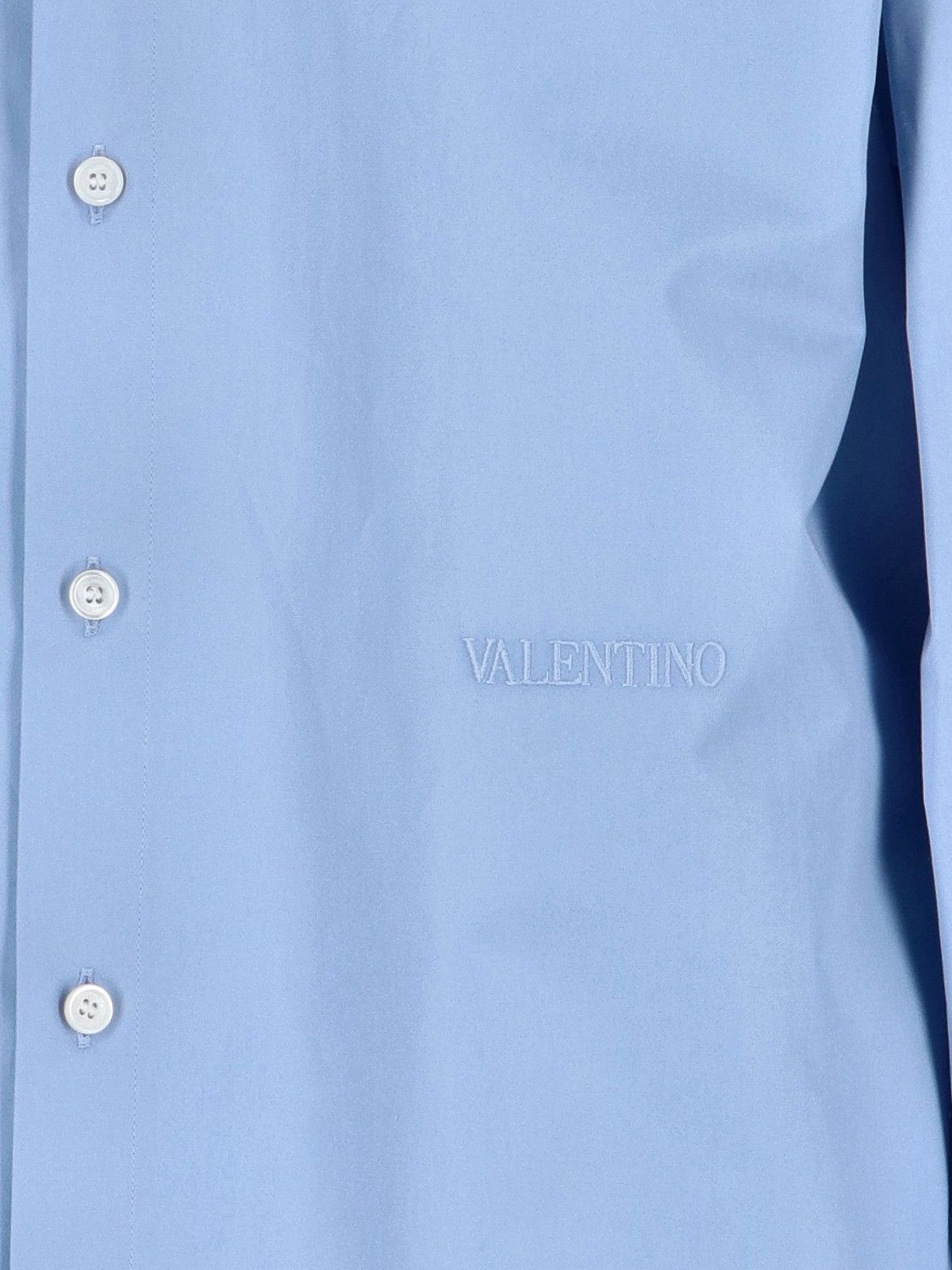 Valentino o1y0525 Logo Solid Color Shirt in Sky Blue Size US M / EU 48-50 / 2 - 5 Thumbnail