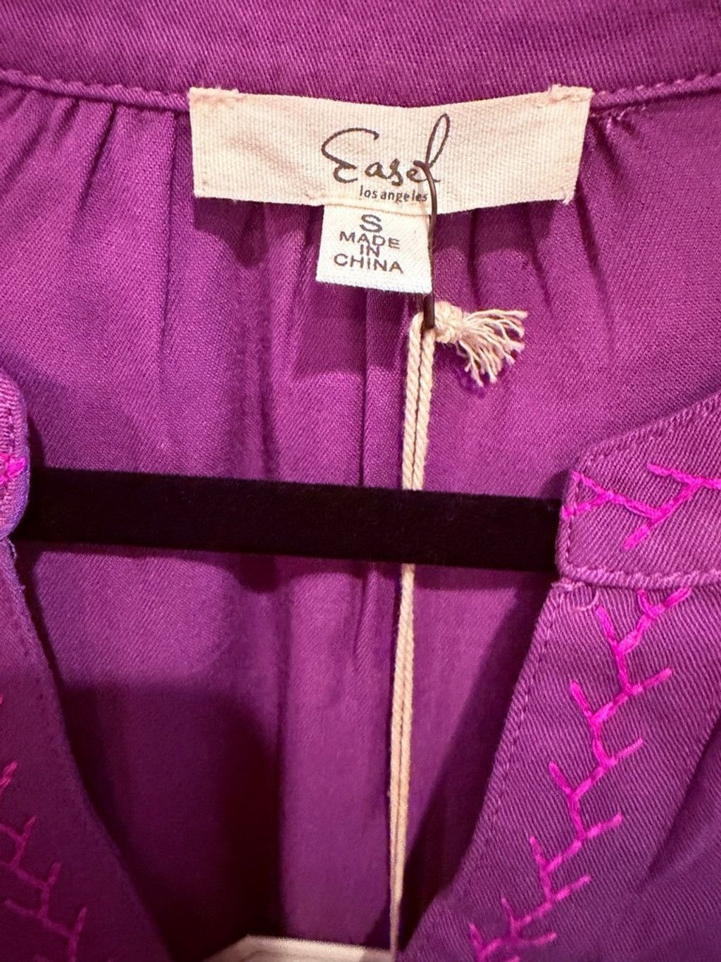 Other Easel Floral Embroidered Long Sleeve Top in Plum Size S Size S / US 4 / IT 40 - 10 Thumbnail