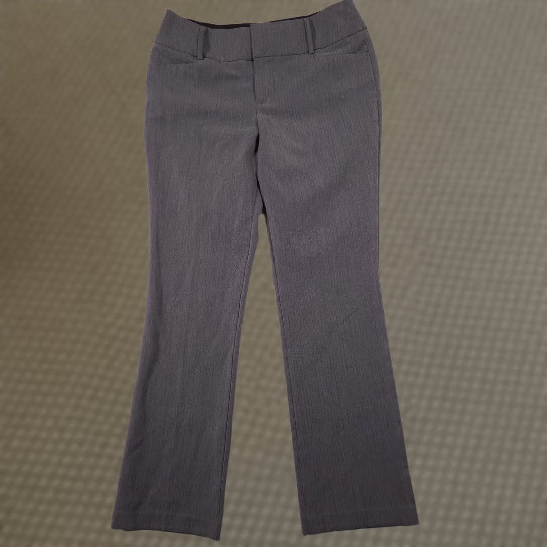 Apt. 9 APT 9 Pants Womens 6 Gray Herringbone Dress Slacks Stretch Career Work Pants Size 28" / US 6 / IT 42 - 1 Thumbnail