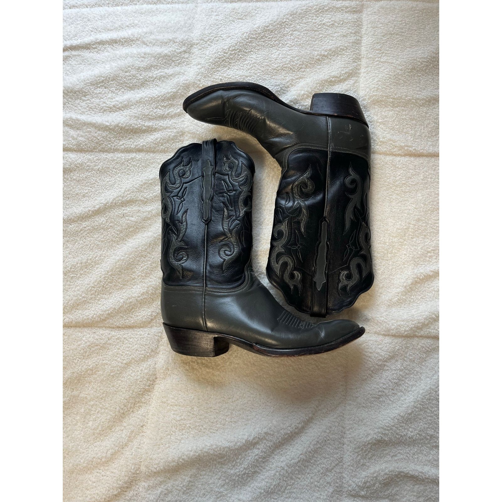 Lucchese Lucchese Classics Leather Goat Calf Boots US 9 D Men Black Size US 9 / EU 42 - 1 Thumbnail
