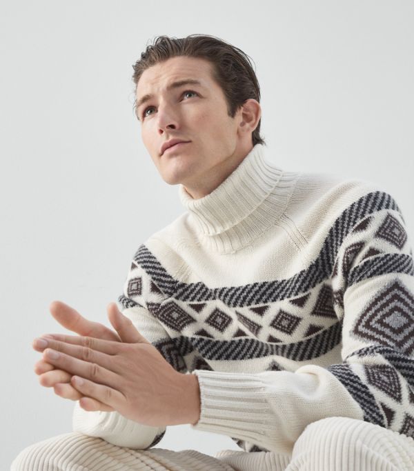Brunello Cucinelli o1w1db10924 Cashmere Turtleneck in White Size US XS / EU 42 / 0 - 3 Thumbnail