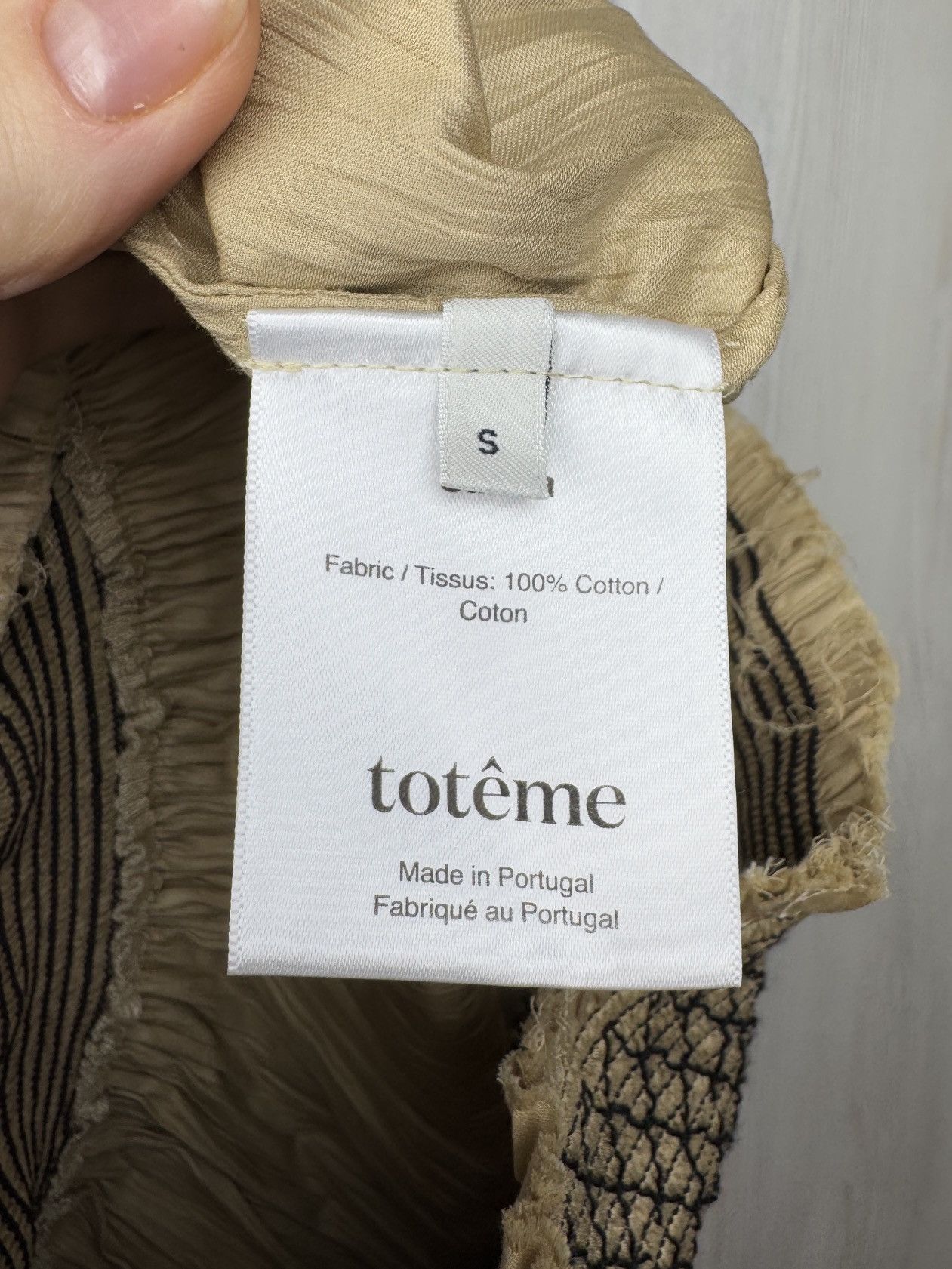 Toteme Toteme Safara Ruched Waist Smock mid length beige skirt Size 27" / US 4 / IT 40 - 9 Thumbnail
