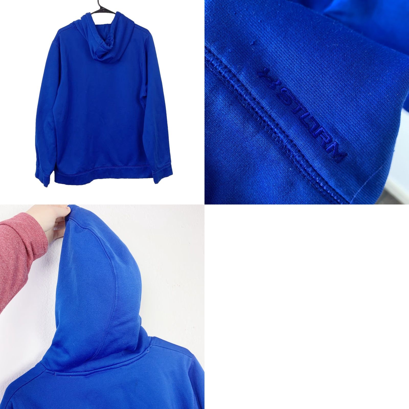 Under Armour Under Armour Hoodie Mens Large Blue Destroyed Loose Fit Pullover Hooded Sweatshirt Theme: None Size US L / EU 52-54 / 3 - 8 Thumbnail