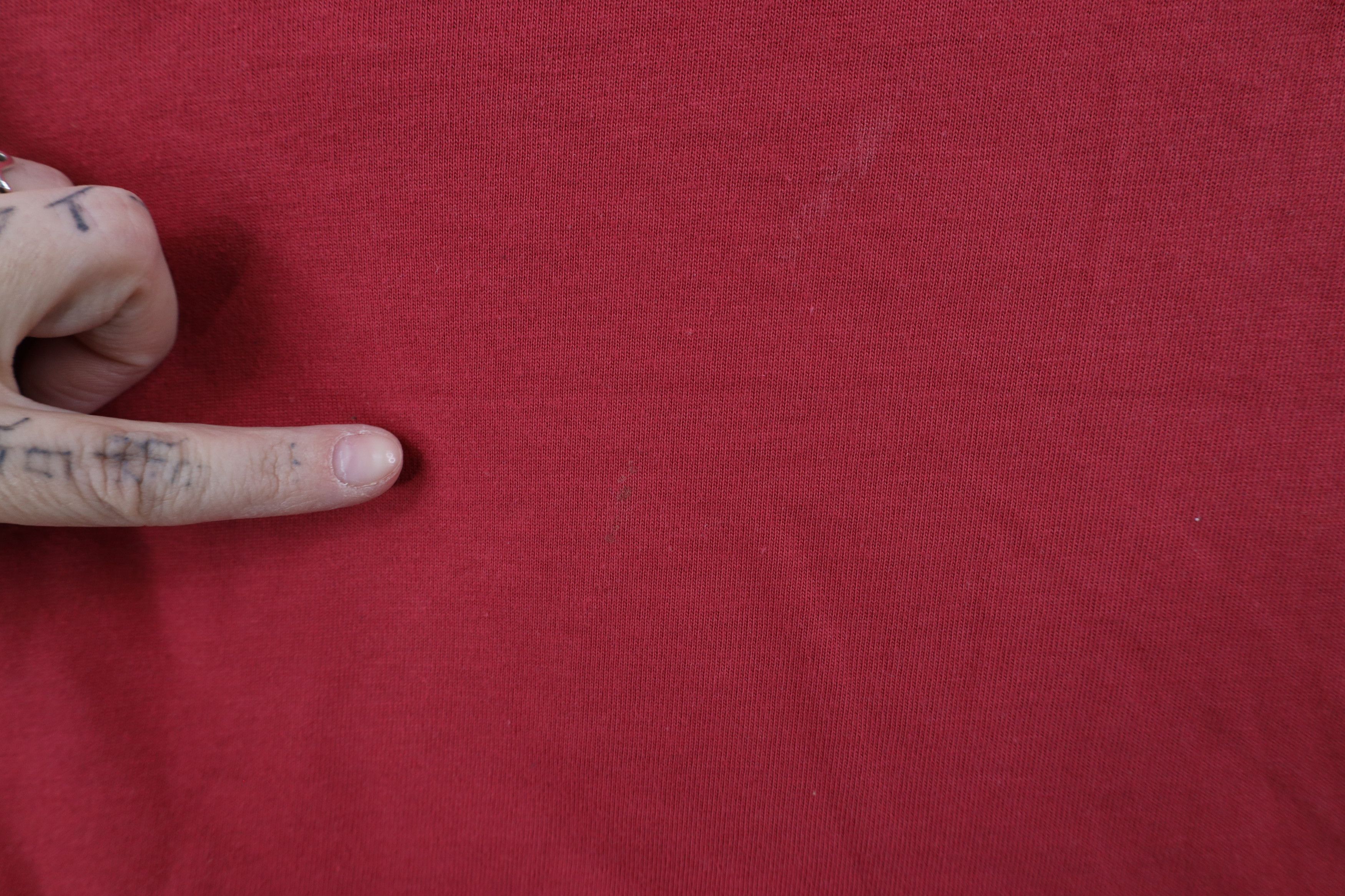 Evisu × Vintage Vtg 90s Evisu Jeans Logo Short Sleeve T-Shirt Red Cotton Size US XL / EU 56 / 4 - 6 Thumbnail