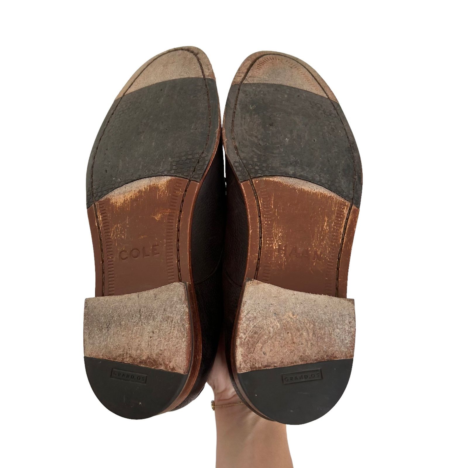 Cole Haan Cole Haan Grand OS Brown Leather Lace Up Loafers Sz 9.5 Size US 9.5 / EU 42-43 - 6 Thumbnail