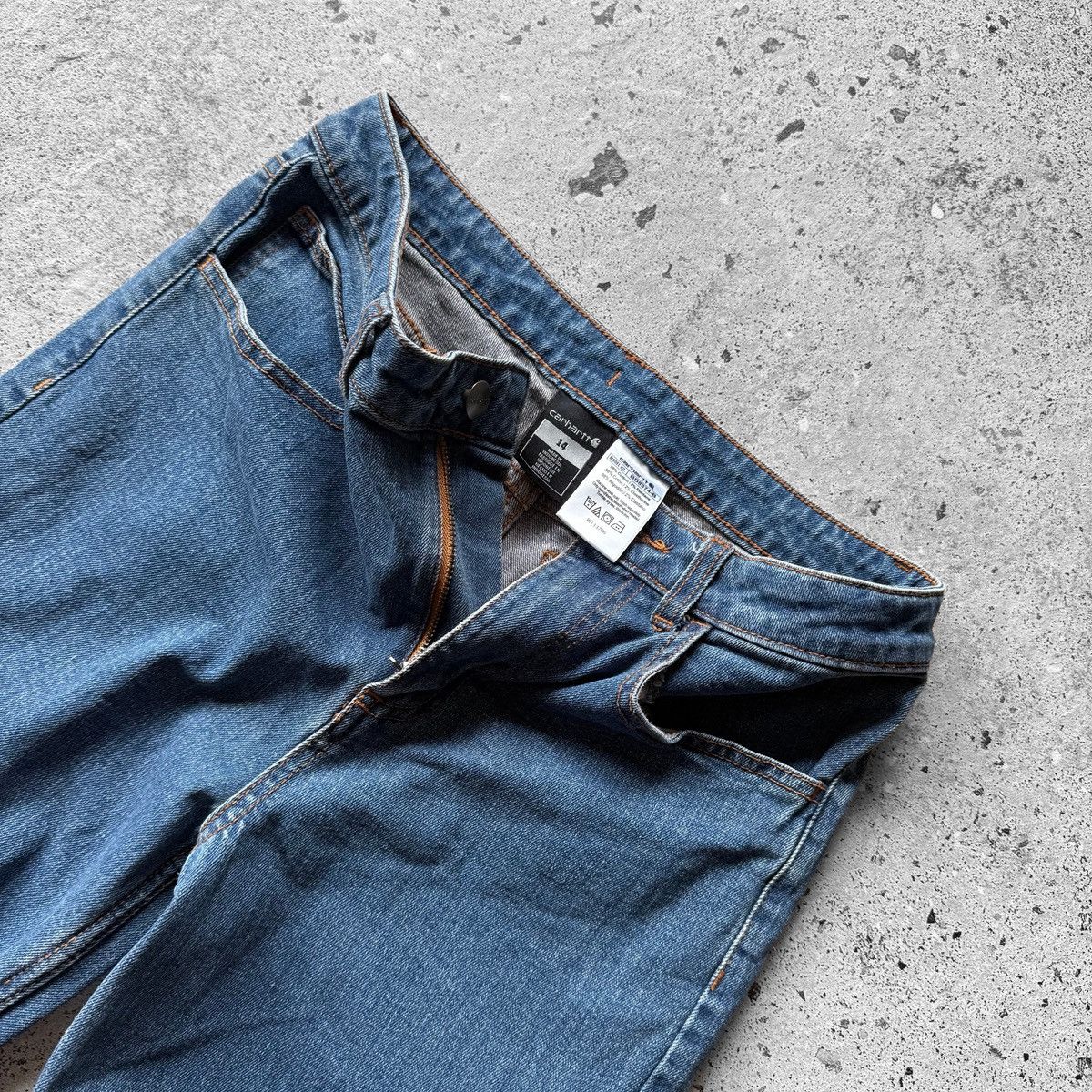Carhartt Carhartt Womens Blue Straight Leg Jeans Mid Rise Zip Closure Size 27" / US 4 / IT 40 - 3 Thumbnail