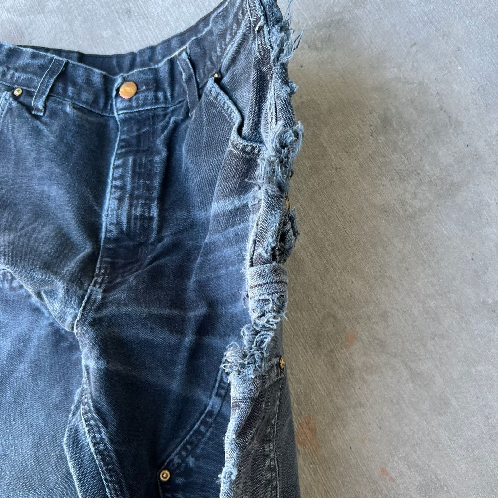 Carhartt × Vintage Carhartt black faded double knee work wear carpenter pants Size US 29 - 7 Thumbnail