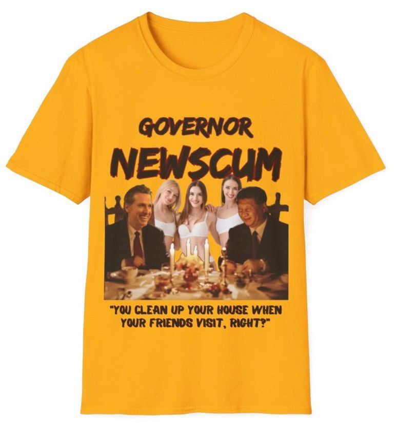 Donald Trump “Governor Gavin New-Scum” MAGA Trump Softstyle T-Shirt Size US XL / EU 56 / 4 - 3 Thumbnail